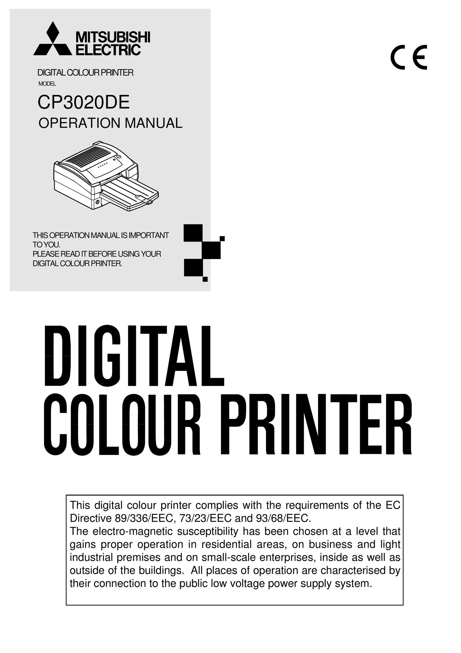 Mitsubishi Electronics CP3020DE Printer User Manual