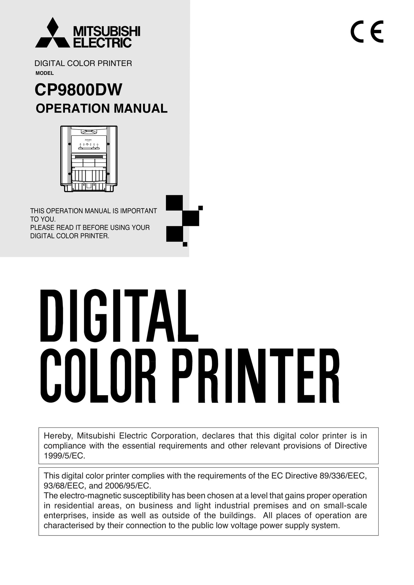 Mitsubishi Electronics CP9800DW Printer User Manual