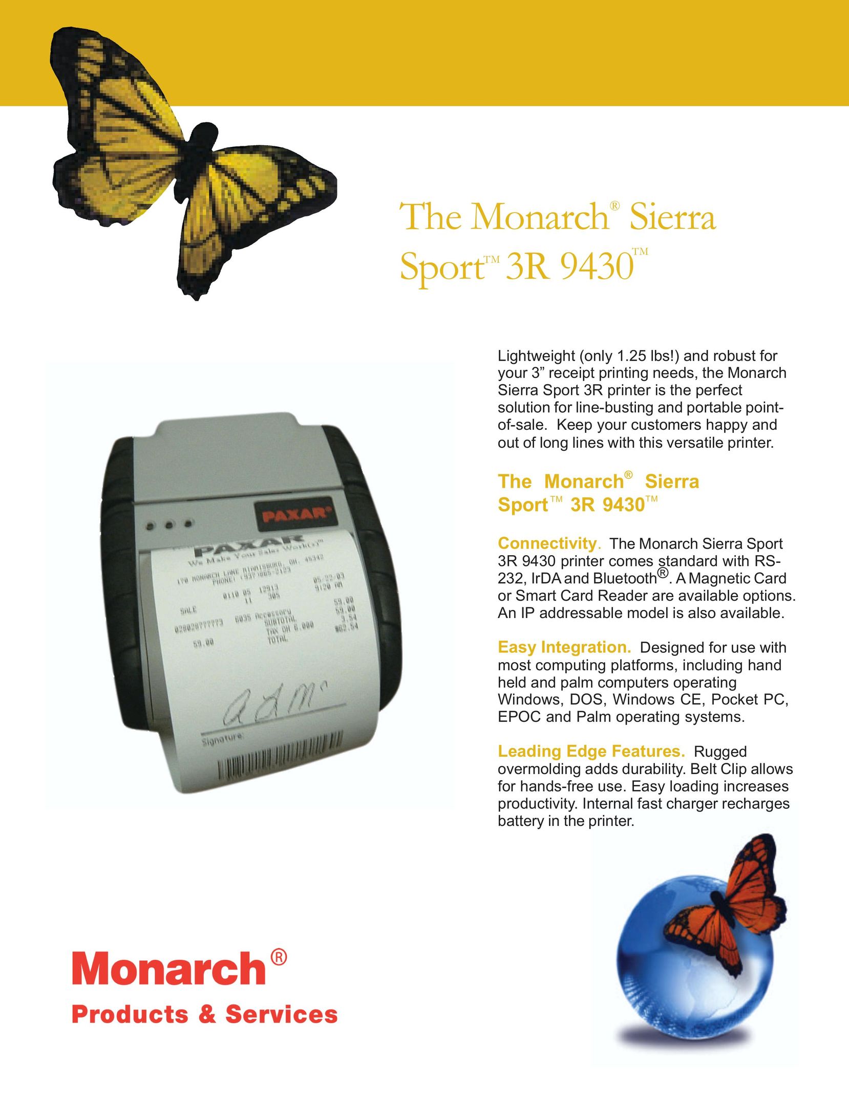 Monarch 3R 9430 Printer User Manual