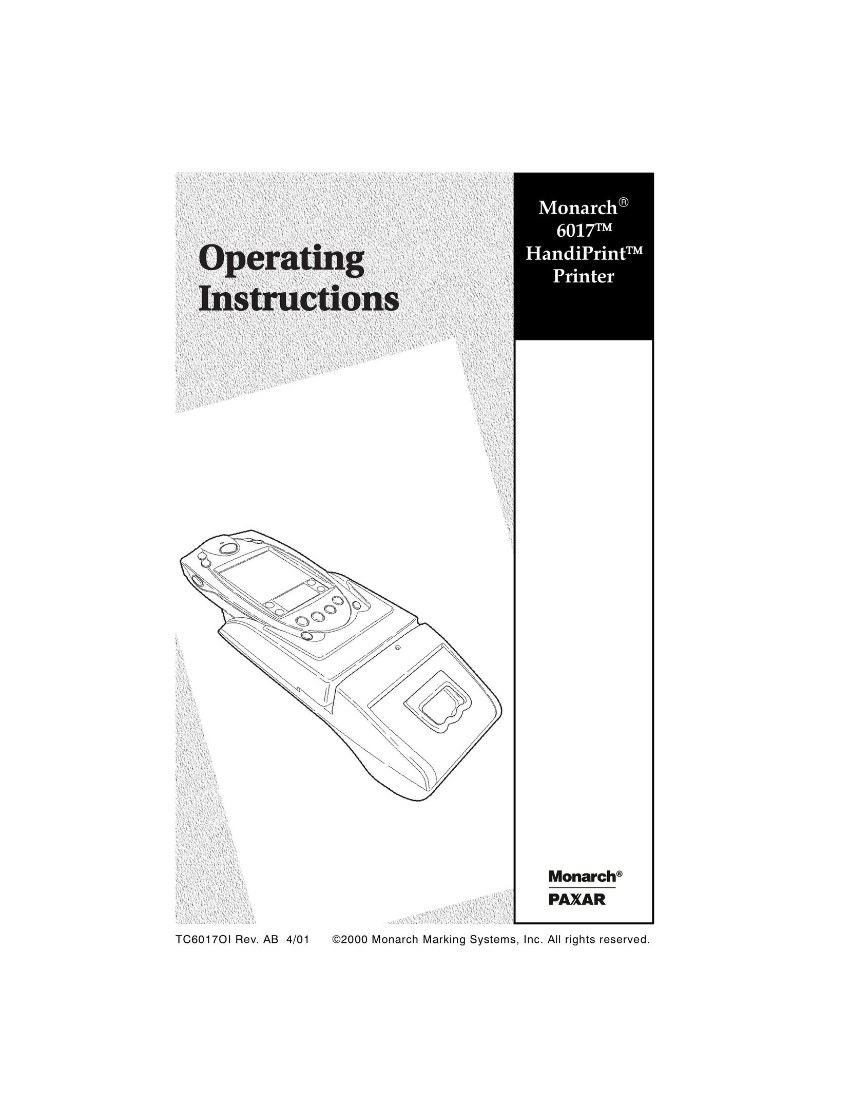Monarch 6017 Printer User Manual