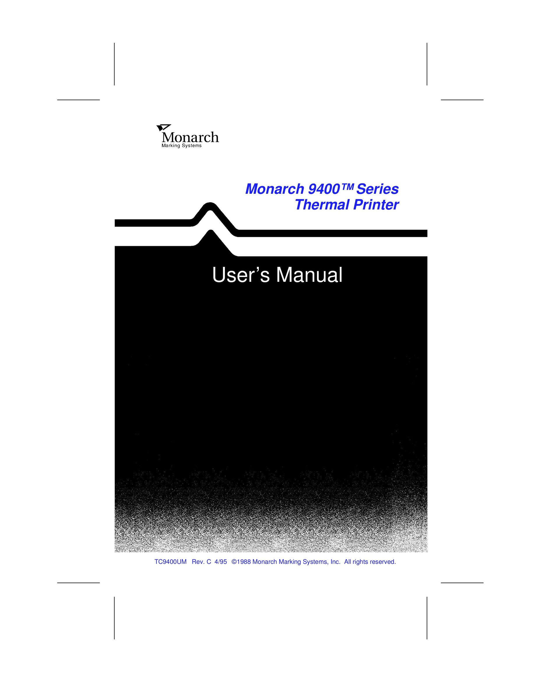 Monarch 9400 Series Printer User Manual