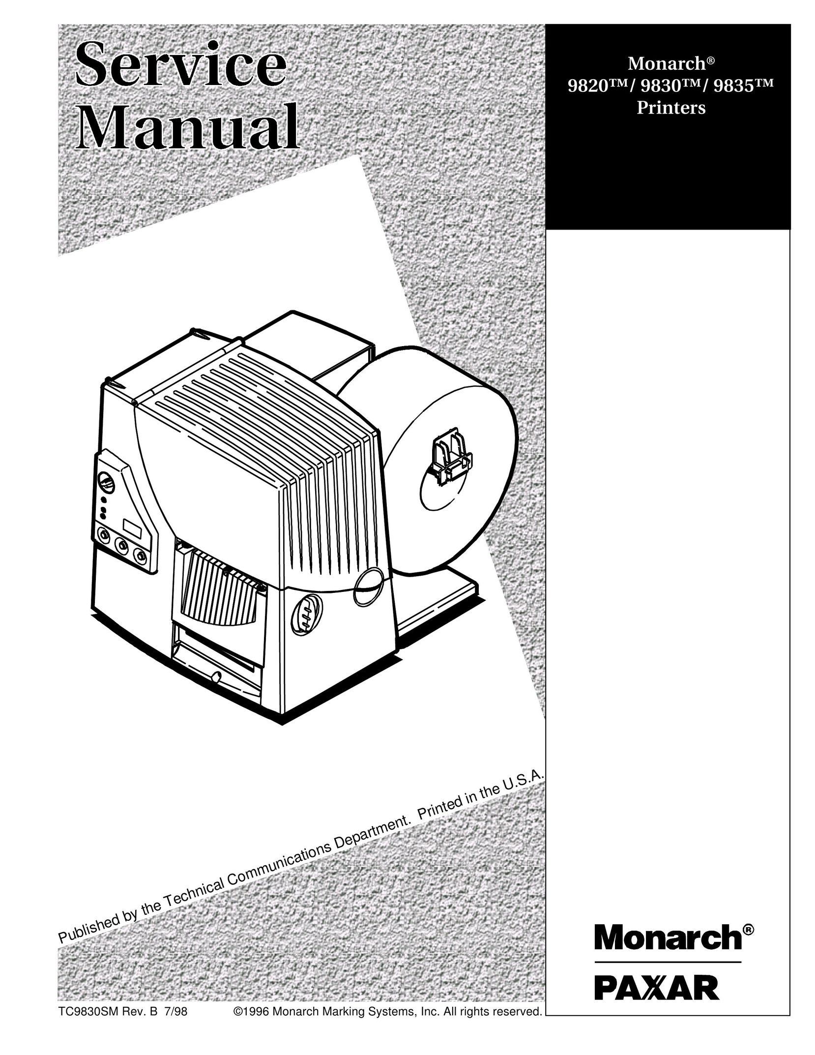 Monarch 9830TM Printer User Manual