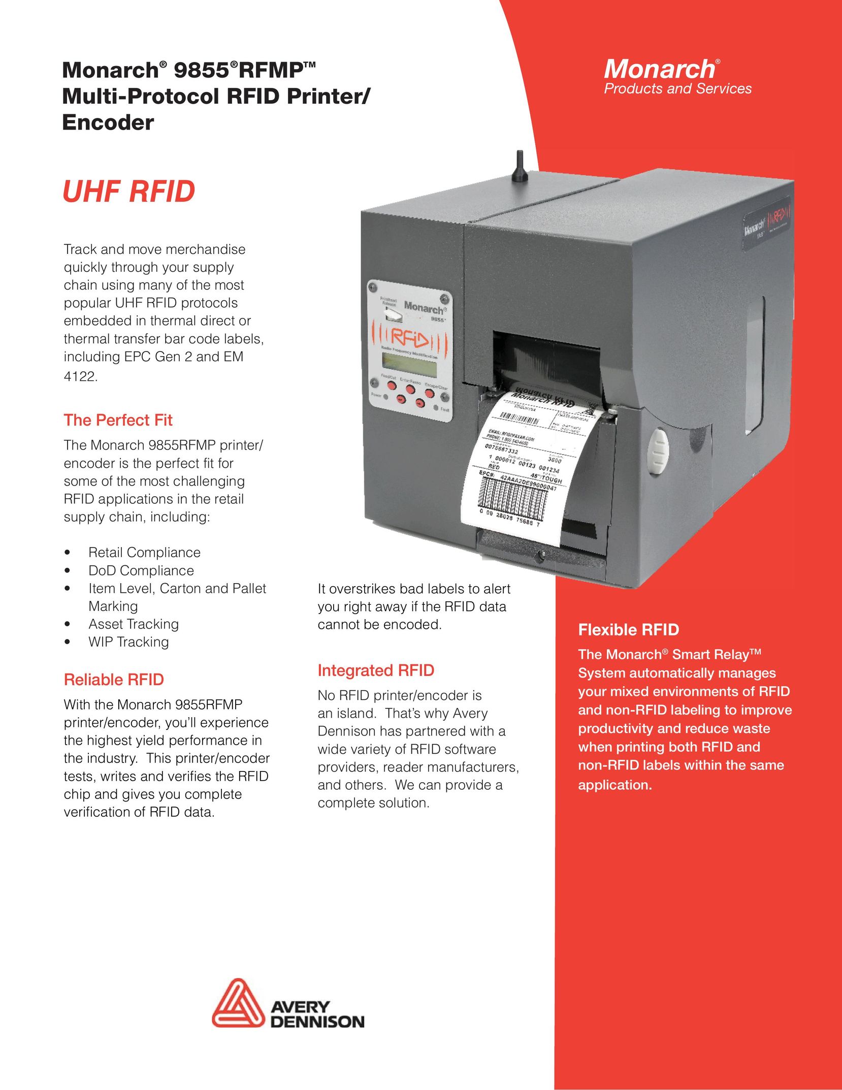 Monarch 9855 RFMP Printer User Manual