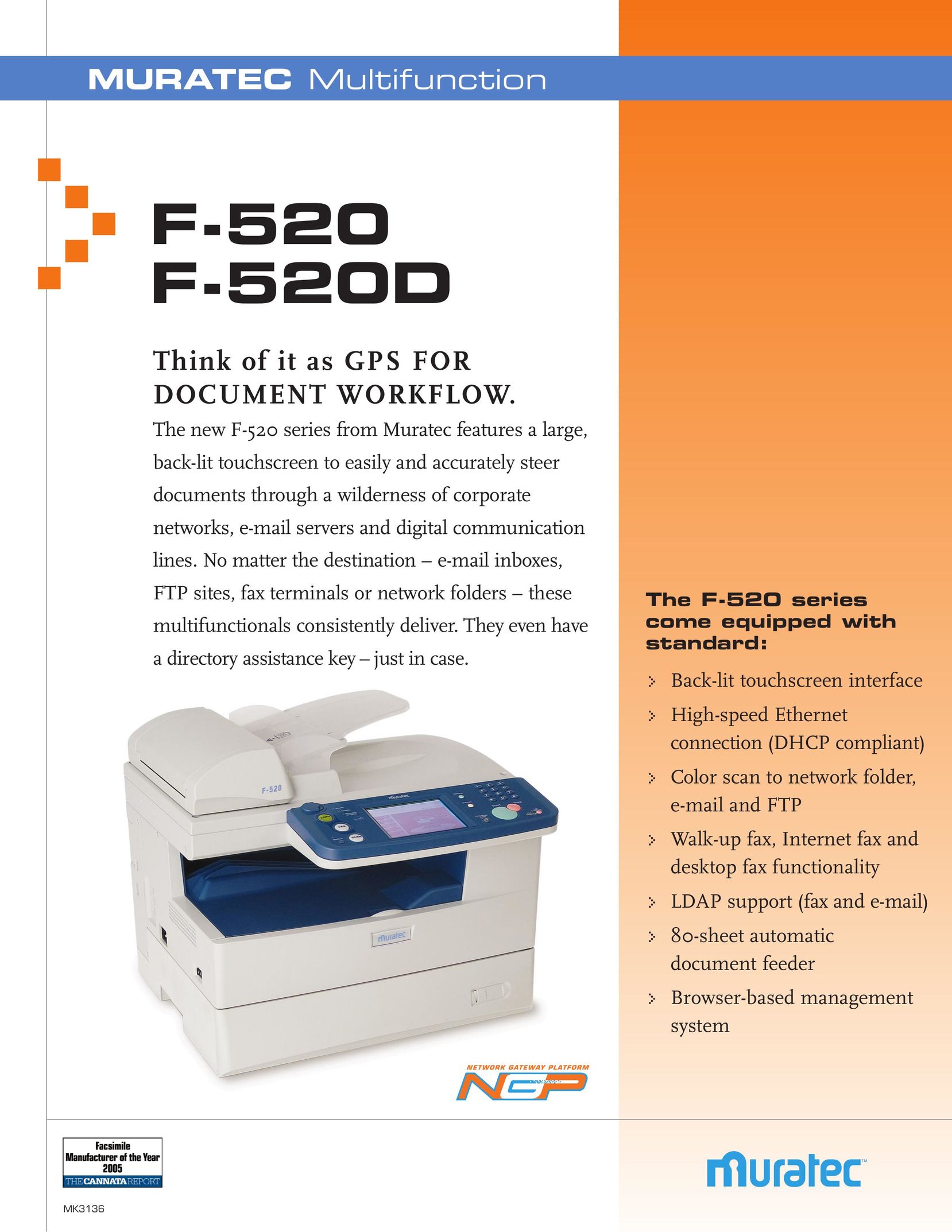 Muratec F-520D Printer User Manual