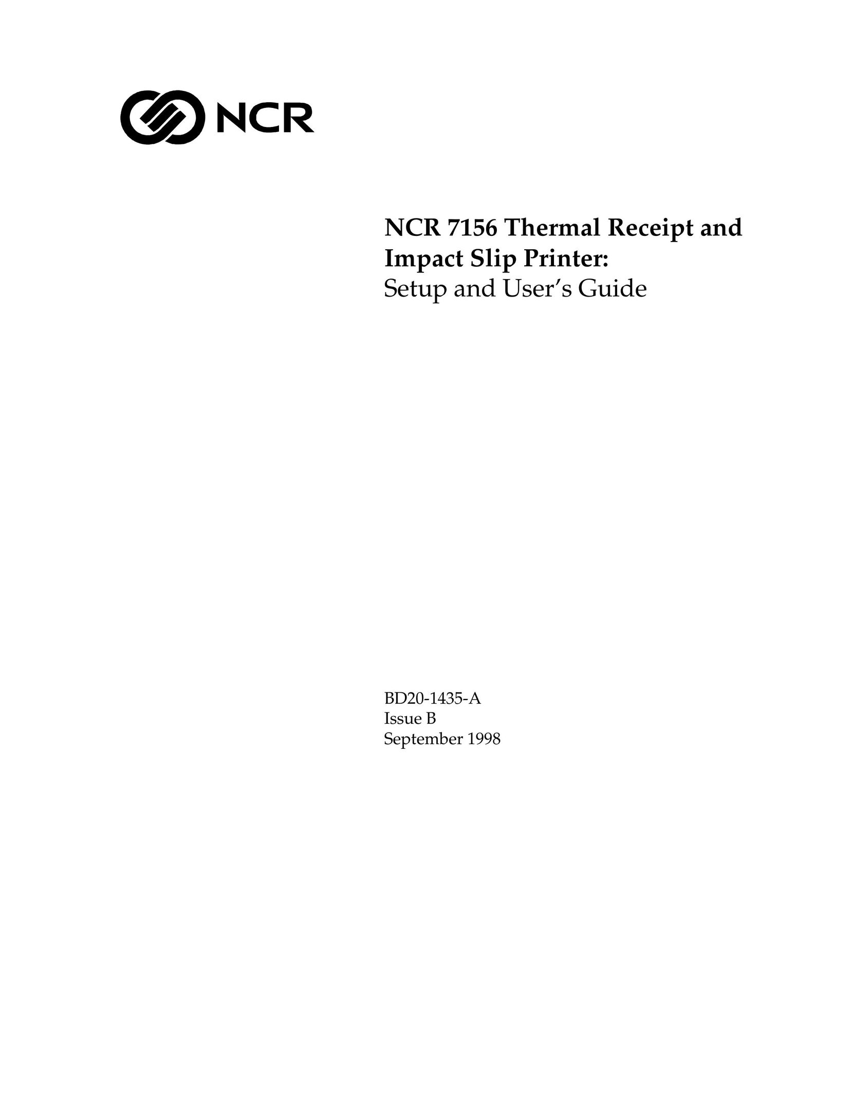 NCR 7156 Printer User Manual
