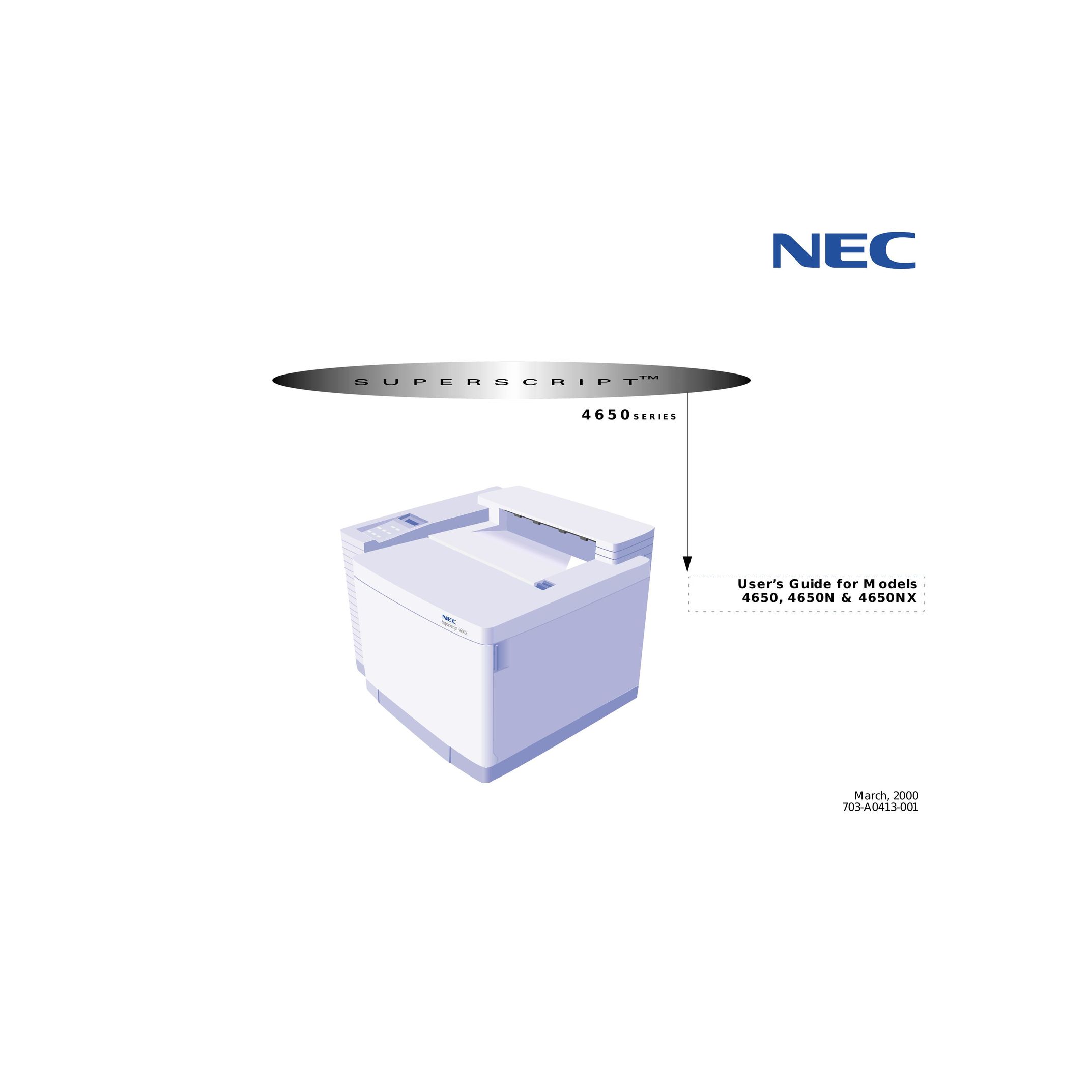 NEC 4650NX Printer User Manual