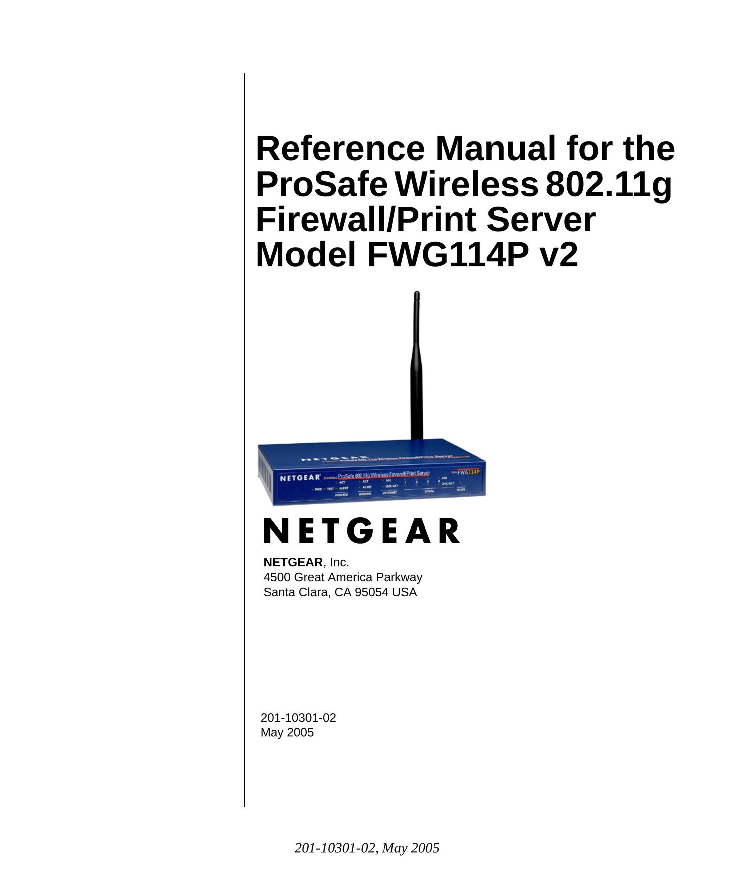 NETGEAR FWG114P v2 Printer User Manual