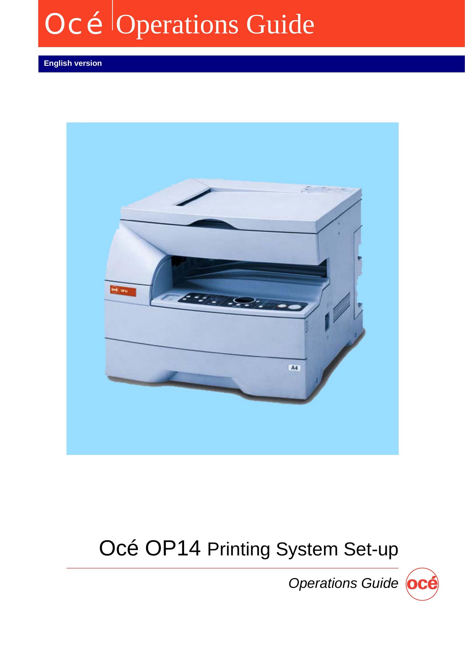 Oce North America OP14 Printer User Manual