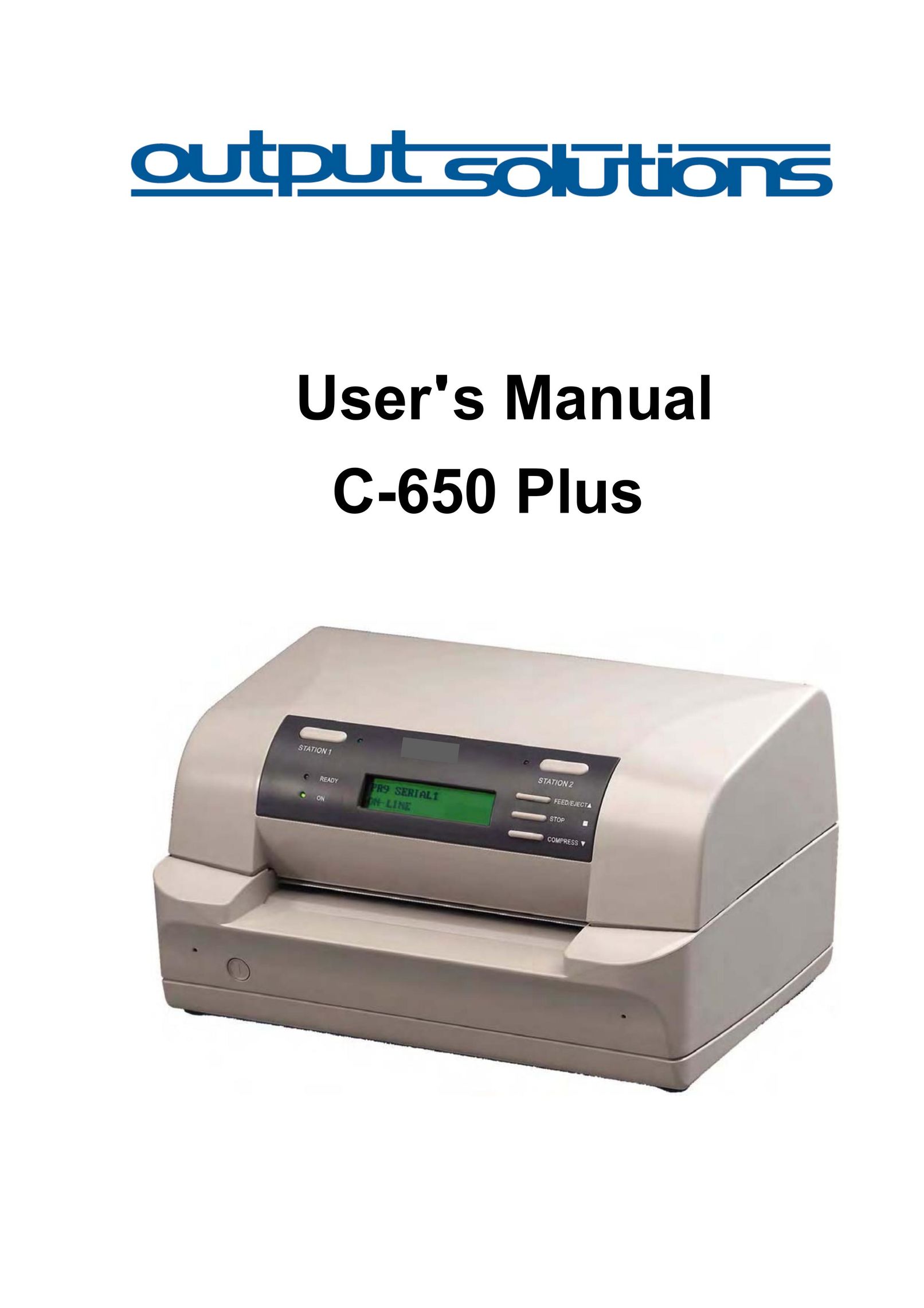 Output Solutions 650 Printer User Manual
