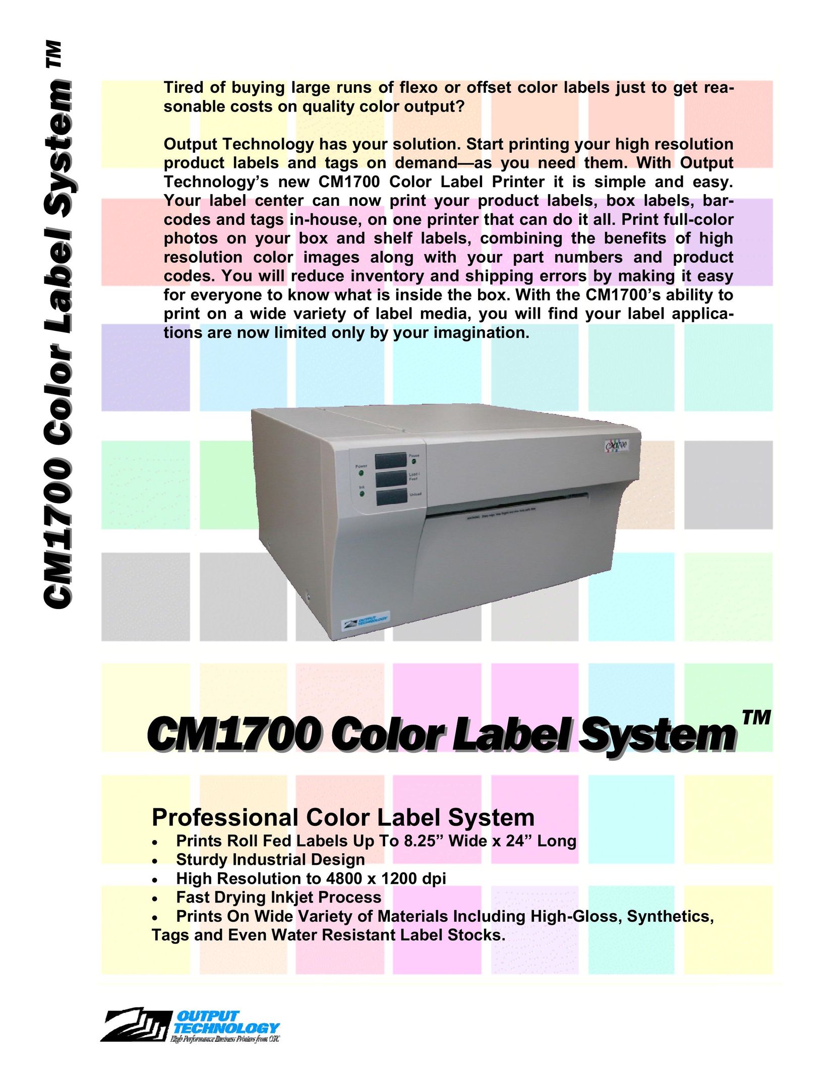Output Solutions CM1700 Printer User Manual