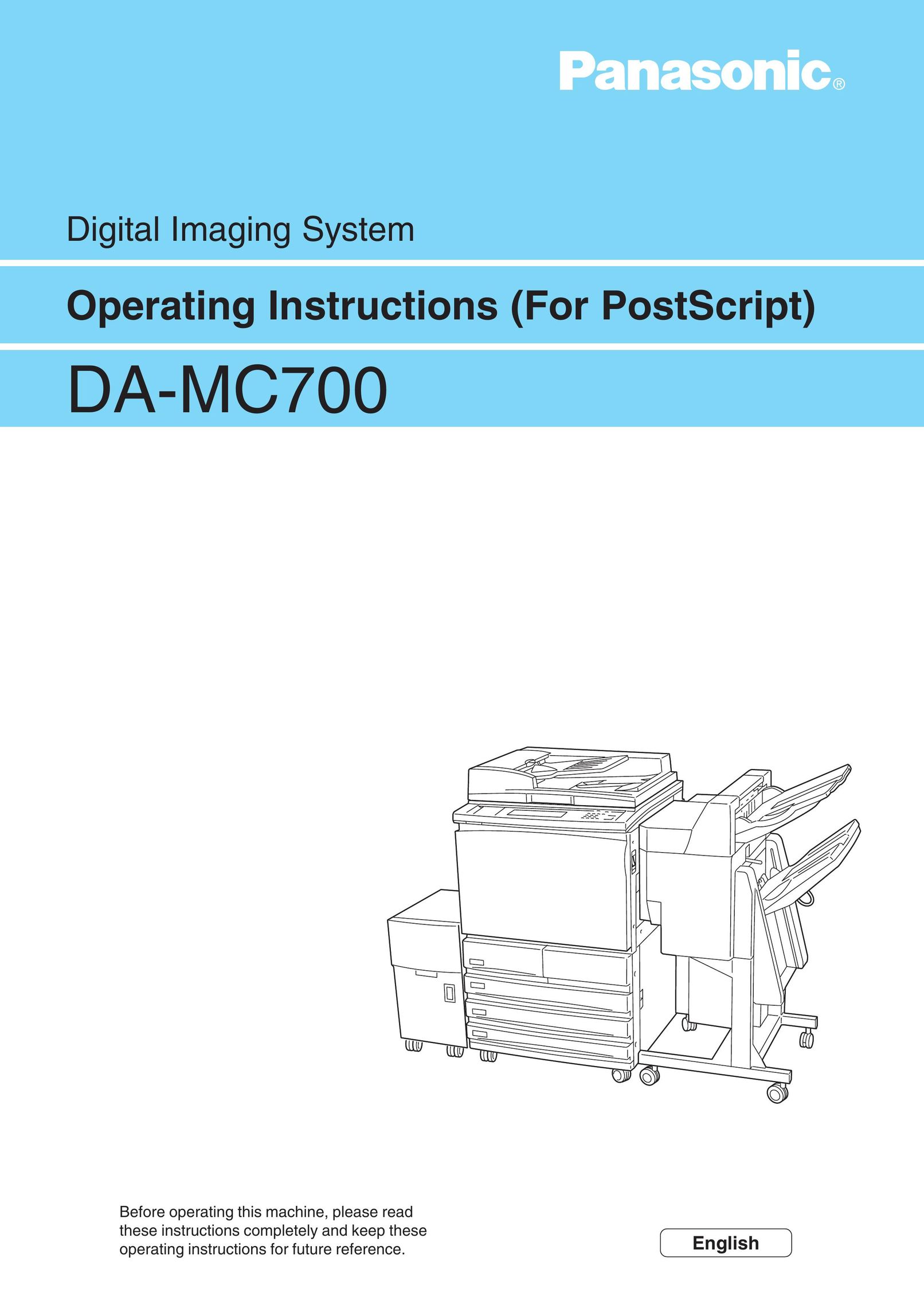 Panasonic DA-MC700 Printer User Manual