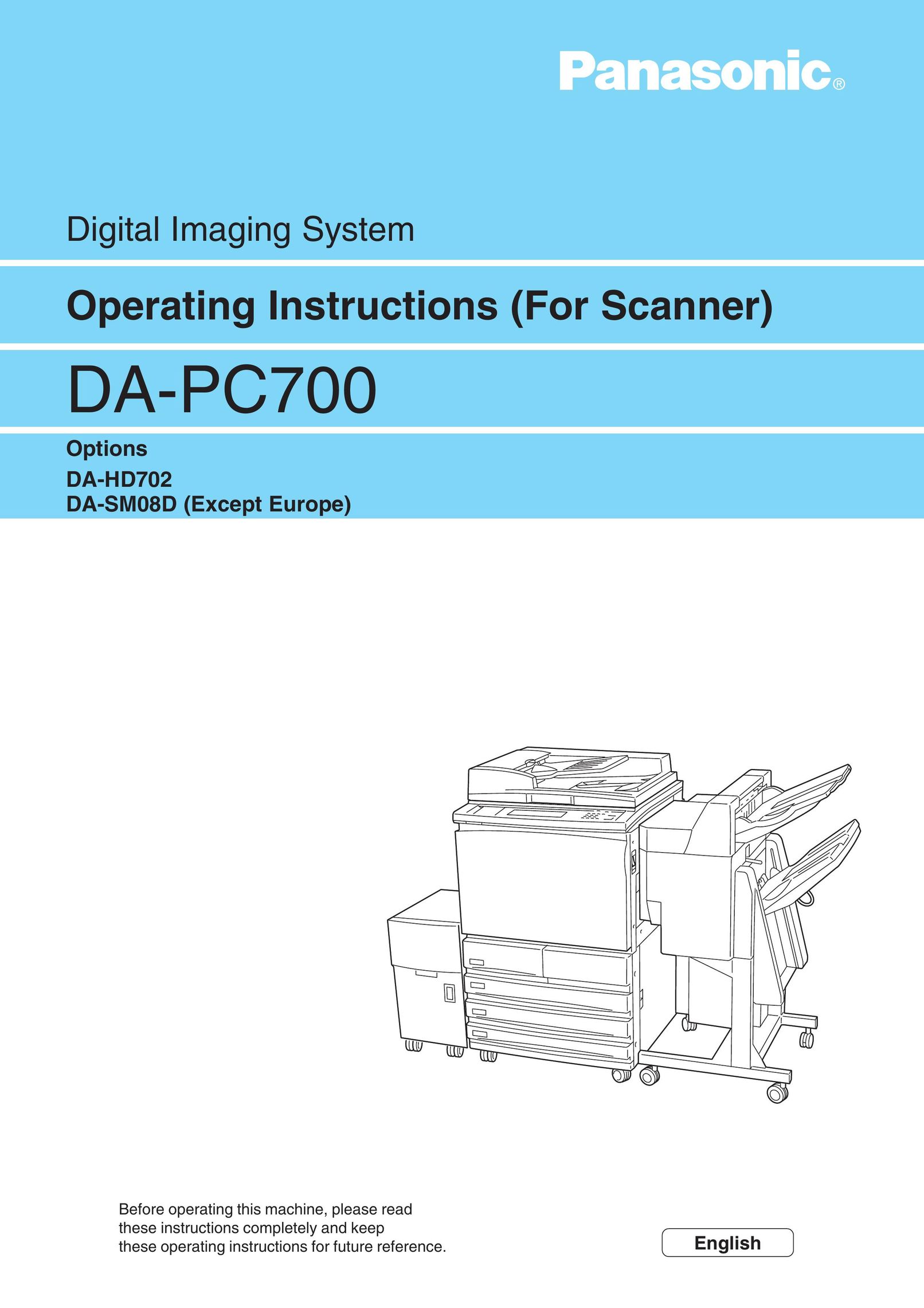 Panasonic DA-PC700 Printer User Manual