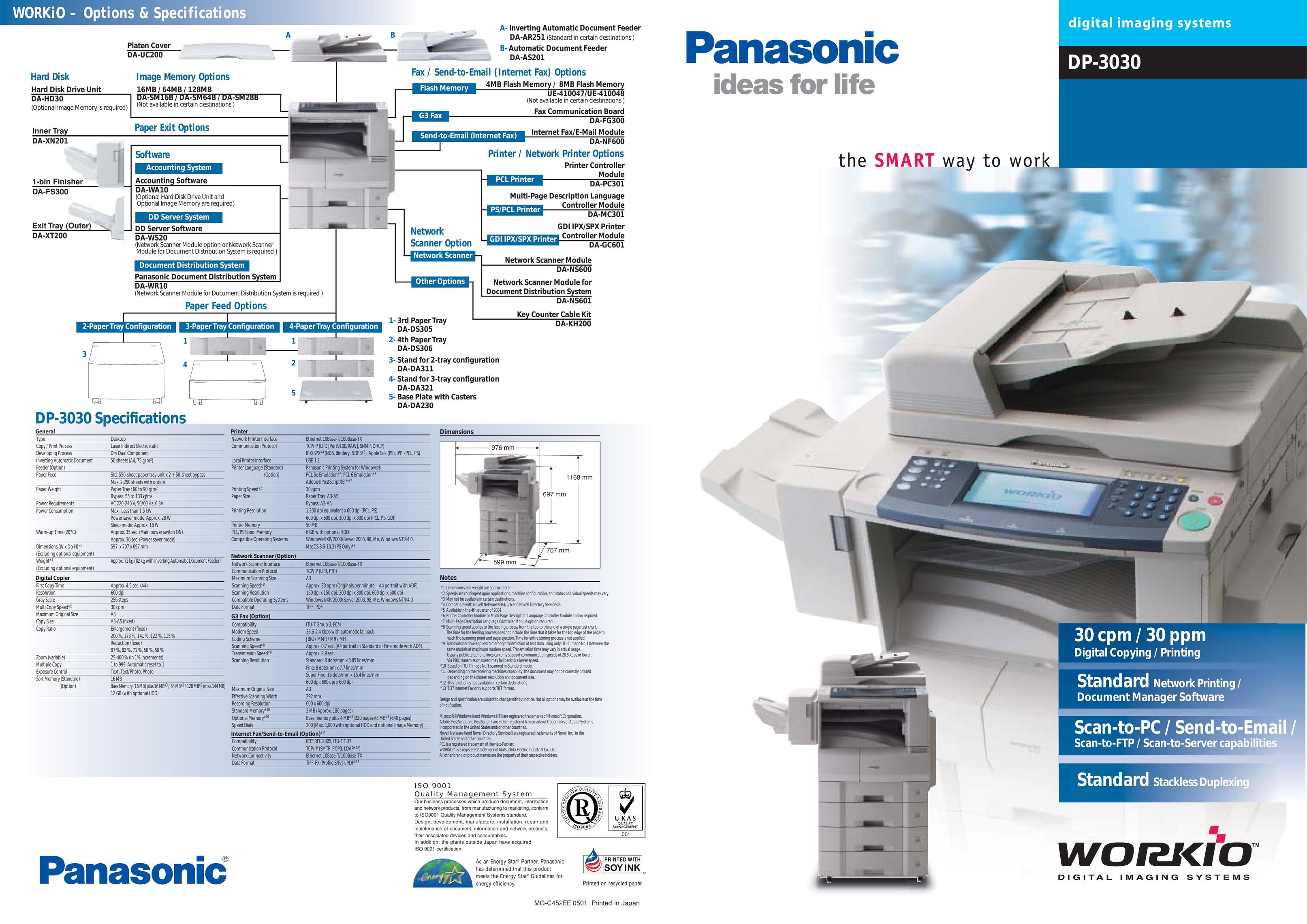 Panasonic DP-3030 Printer User Manual