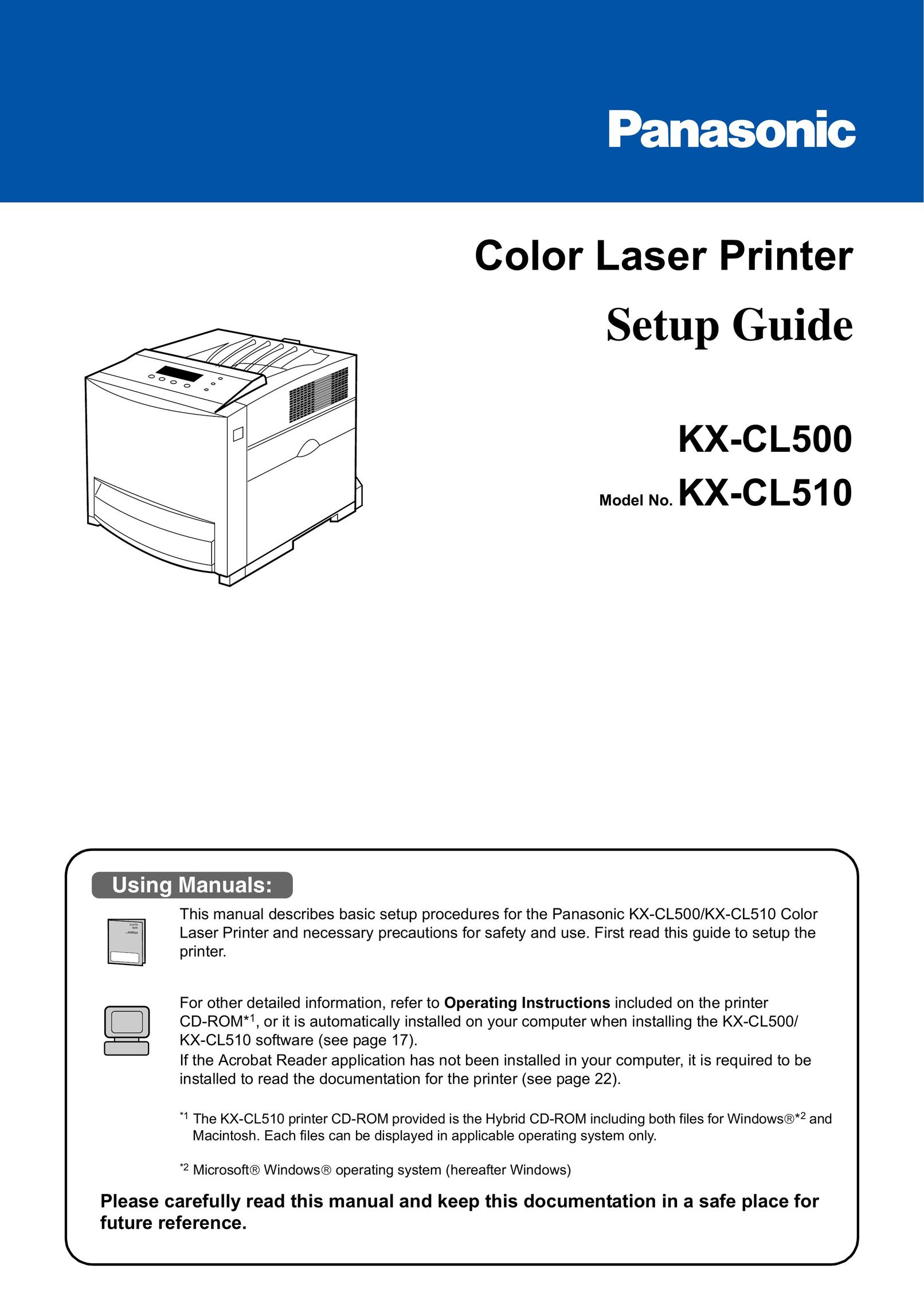 Panasonic KX-CL500 Printer User Manual