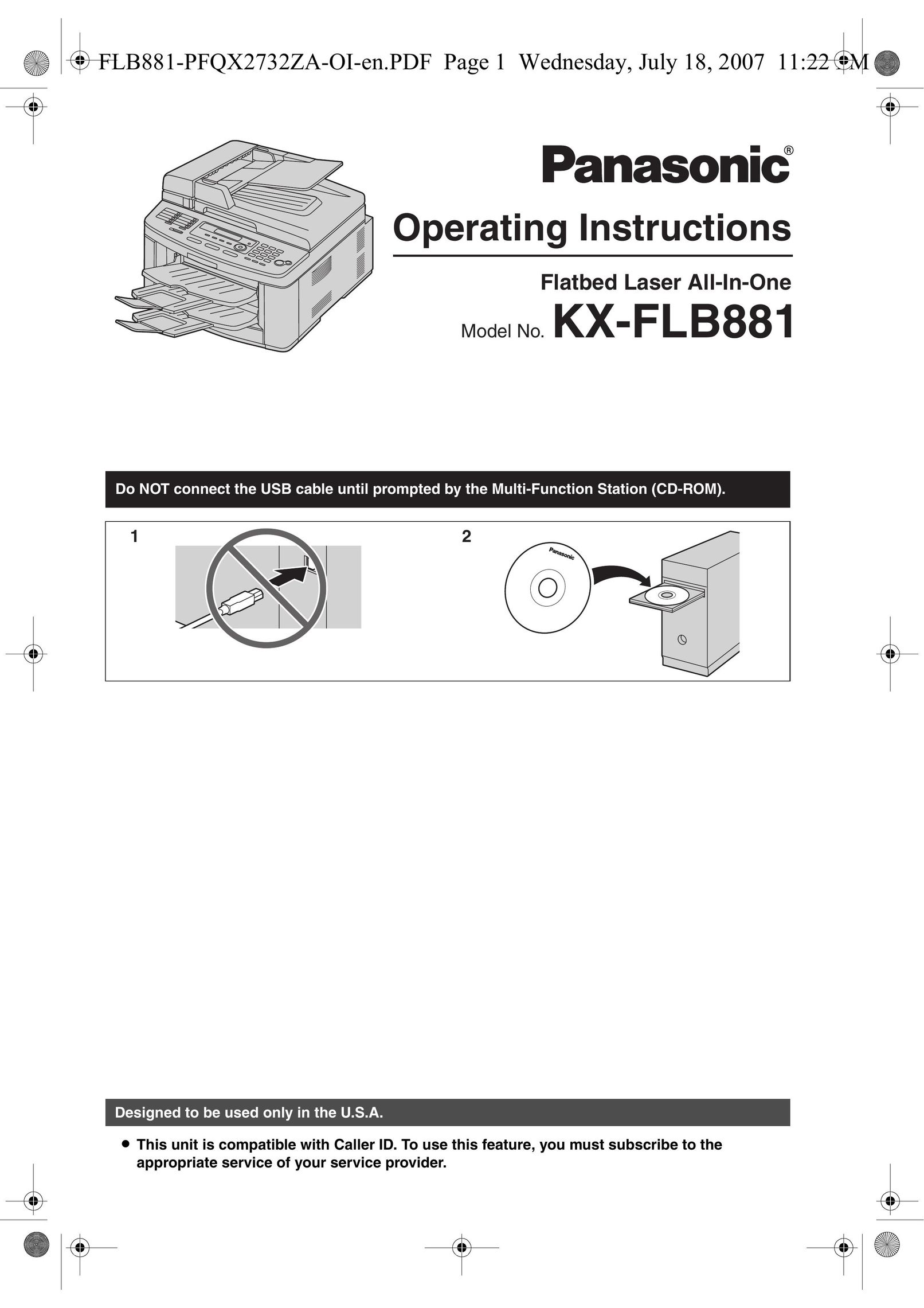 Panasonic KX-FLB881 Printer User Manual