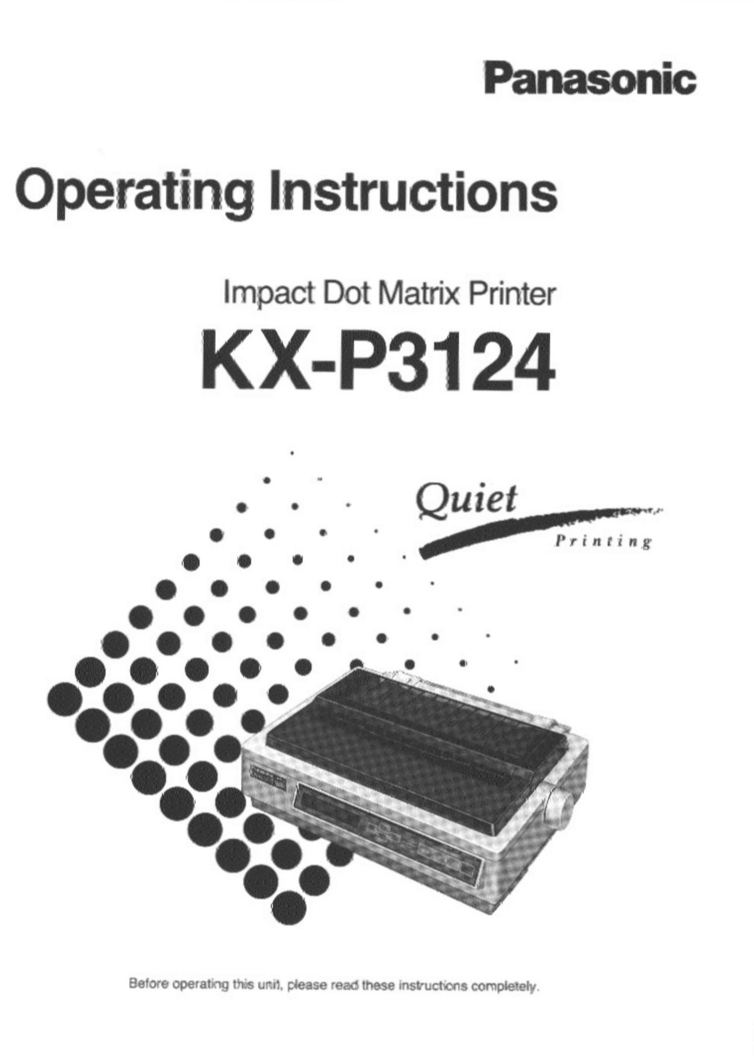 Panasonic KX-P3124 Printer User Manual