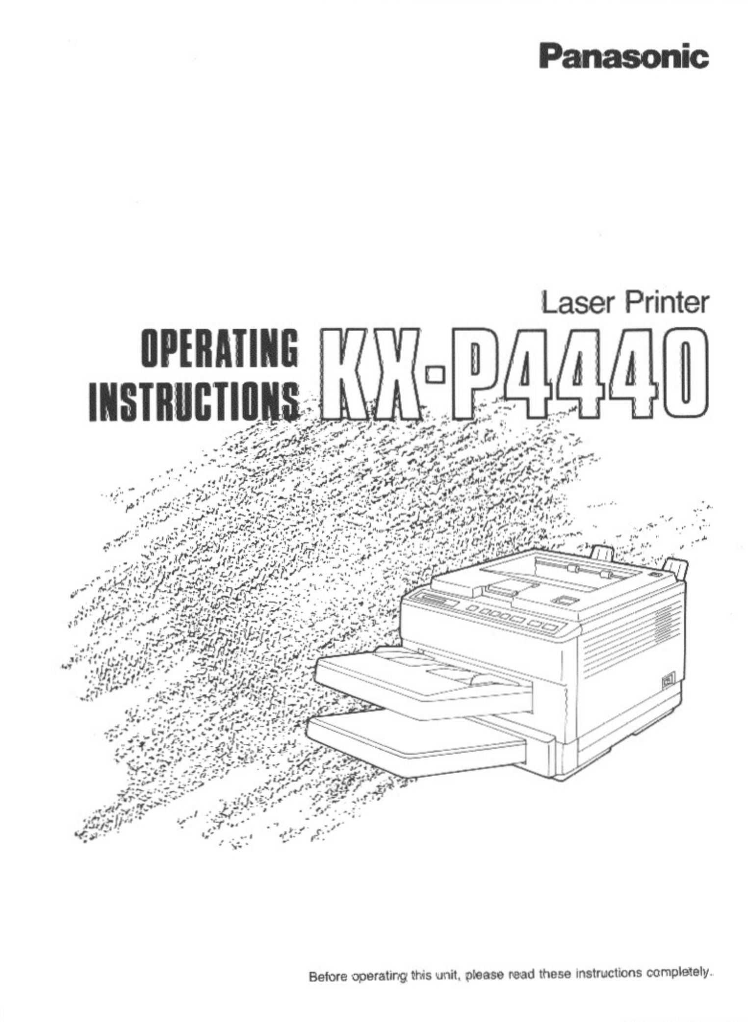 Panasonic KX-P4440 Printer User Manual