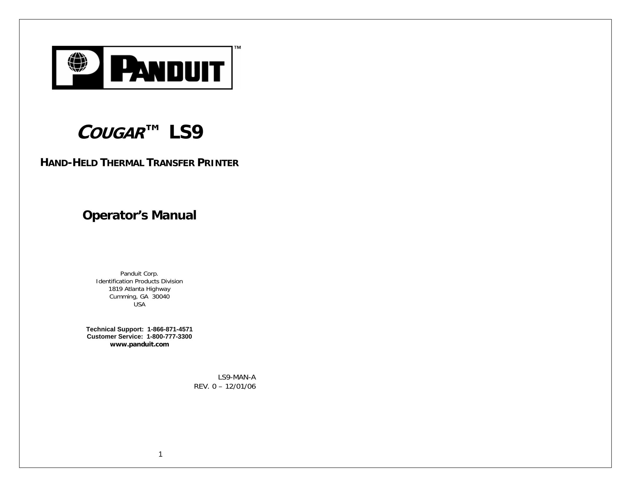 Panduit LS9 Printer User Manual