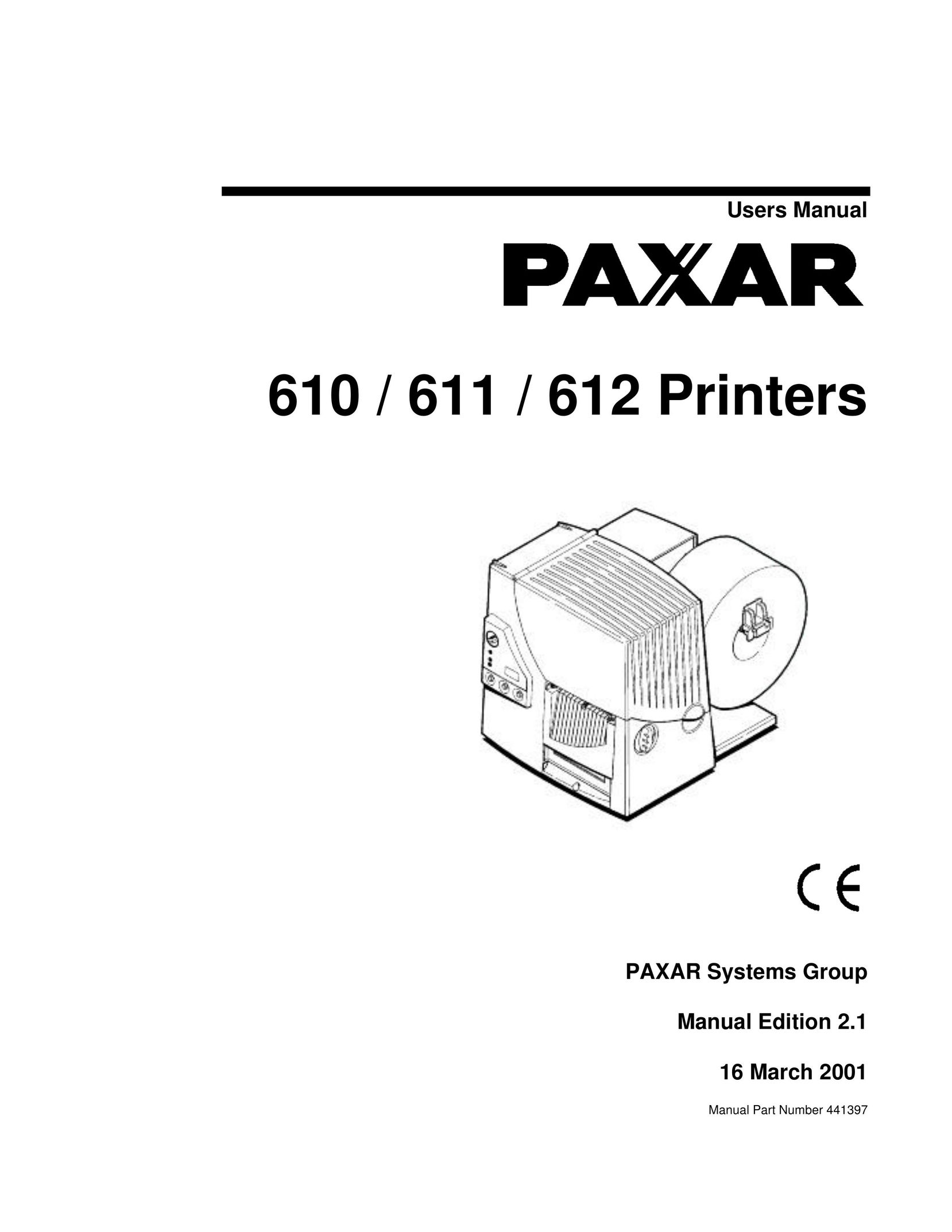 Paxar 611 Printer User Manual