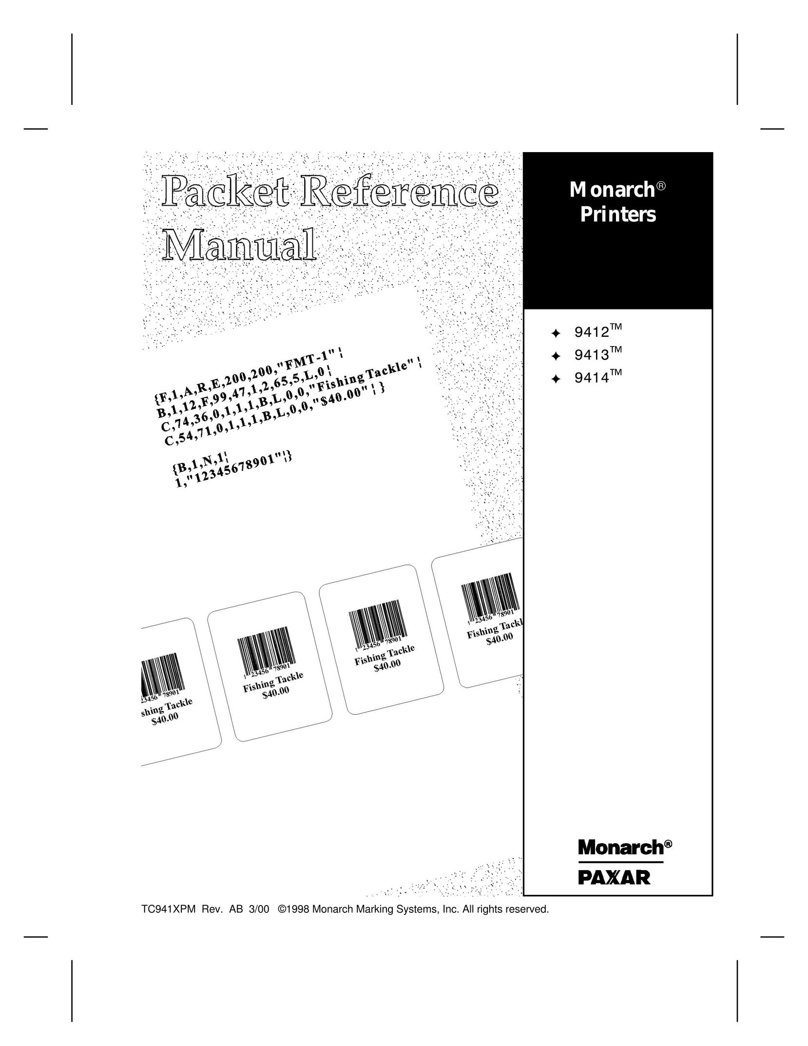 Paxar 9412 Printer User Manual
