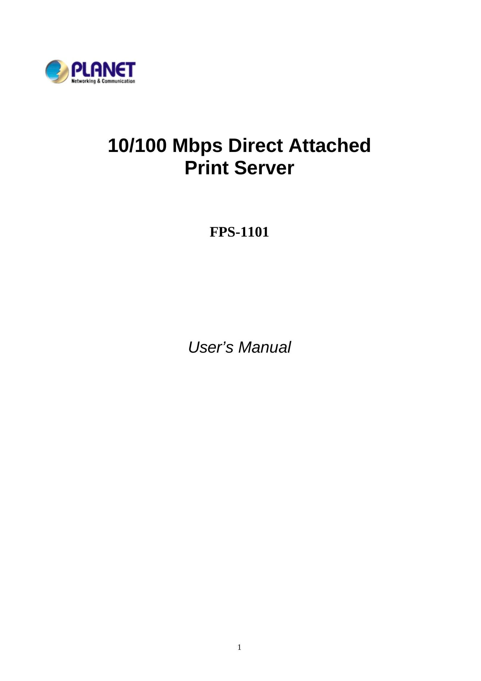 Planet Technology FPS-1101 Printer User Manual