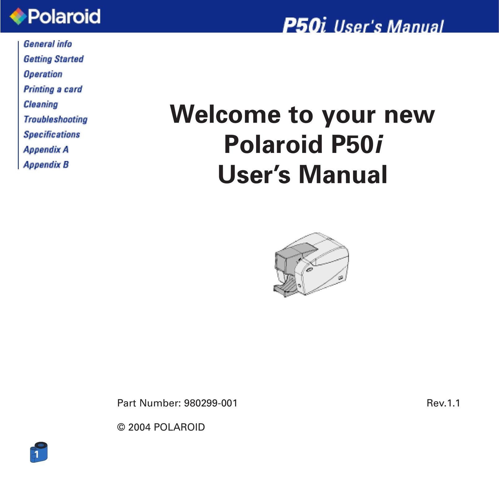 Polaroid Printer P50i Printer User Manual