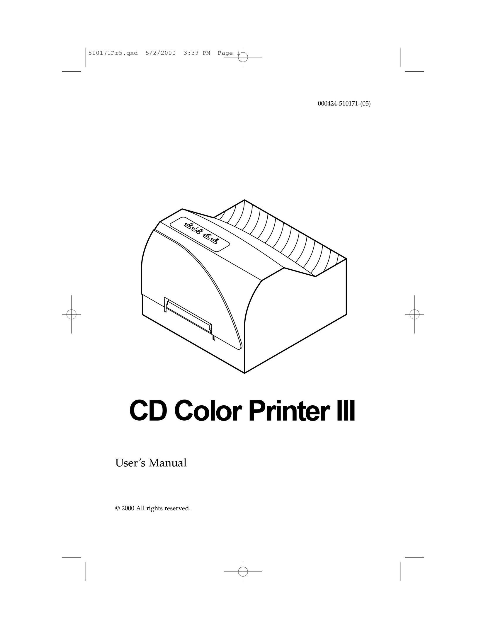Primera Technology 000424-510171-(05) Printer User Manual