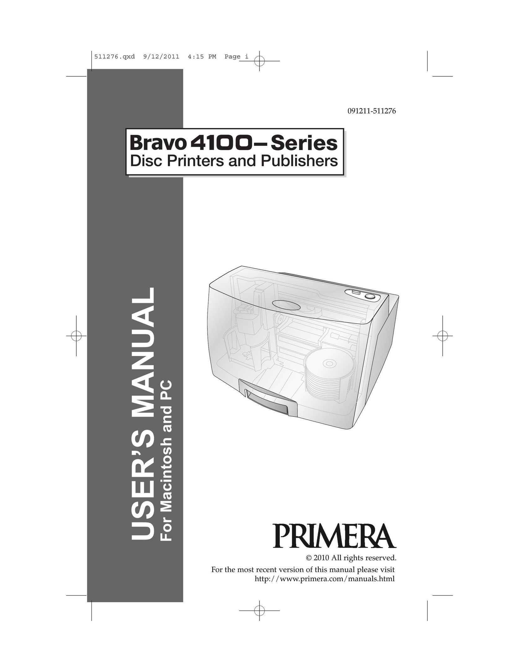 Primera Technology 091211-511276 Printer User Manual