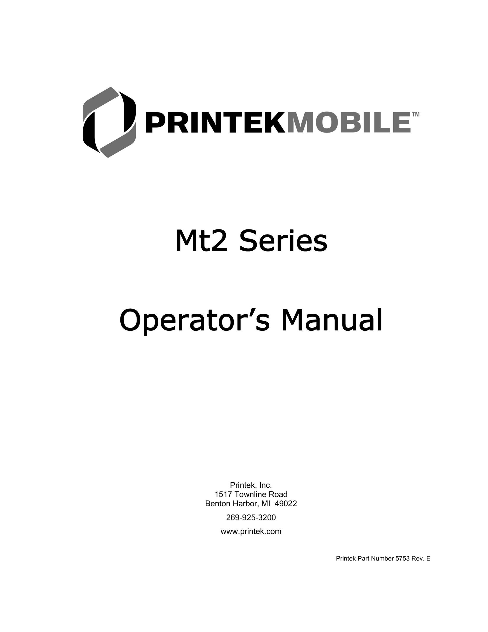 Printek Mt2 Printer User Manual