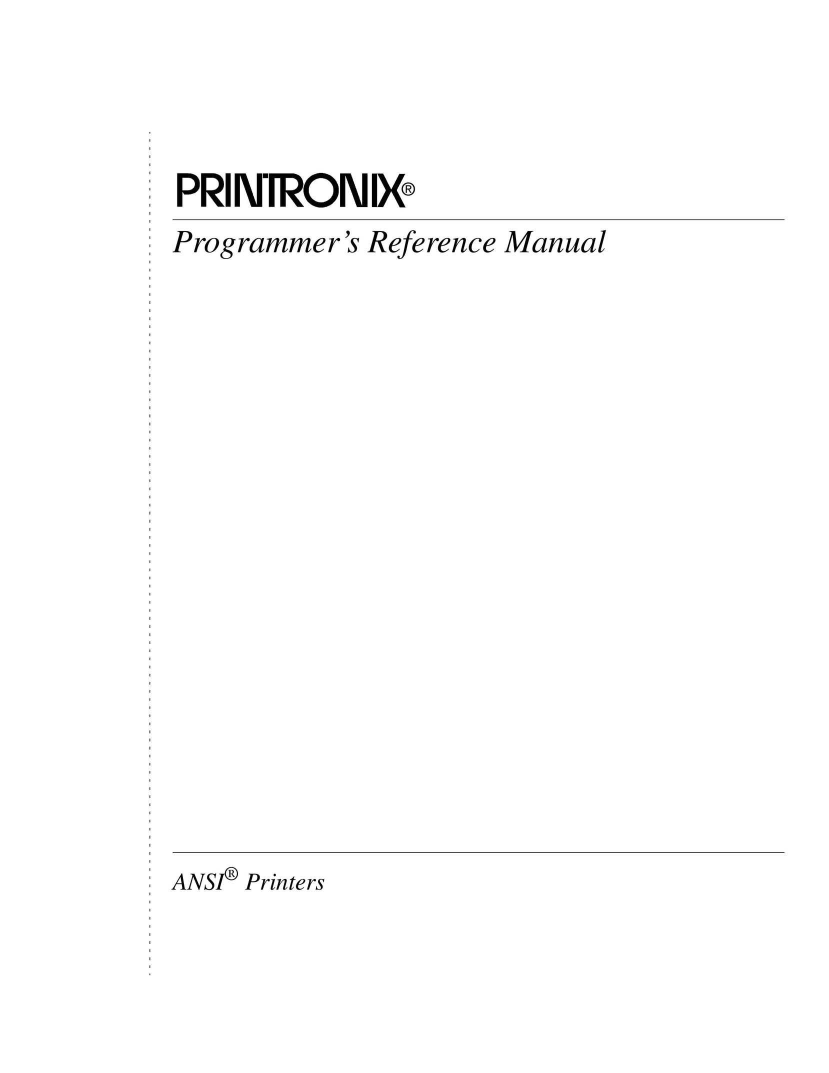 Printronix ANSI Printer Printer User Manual
