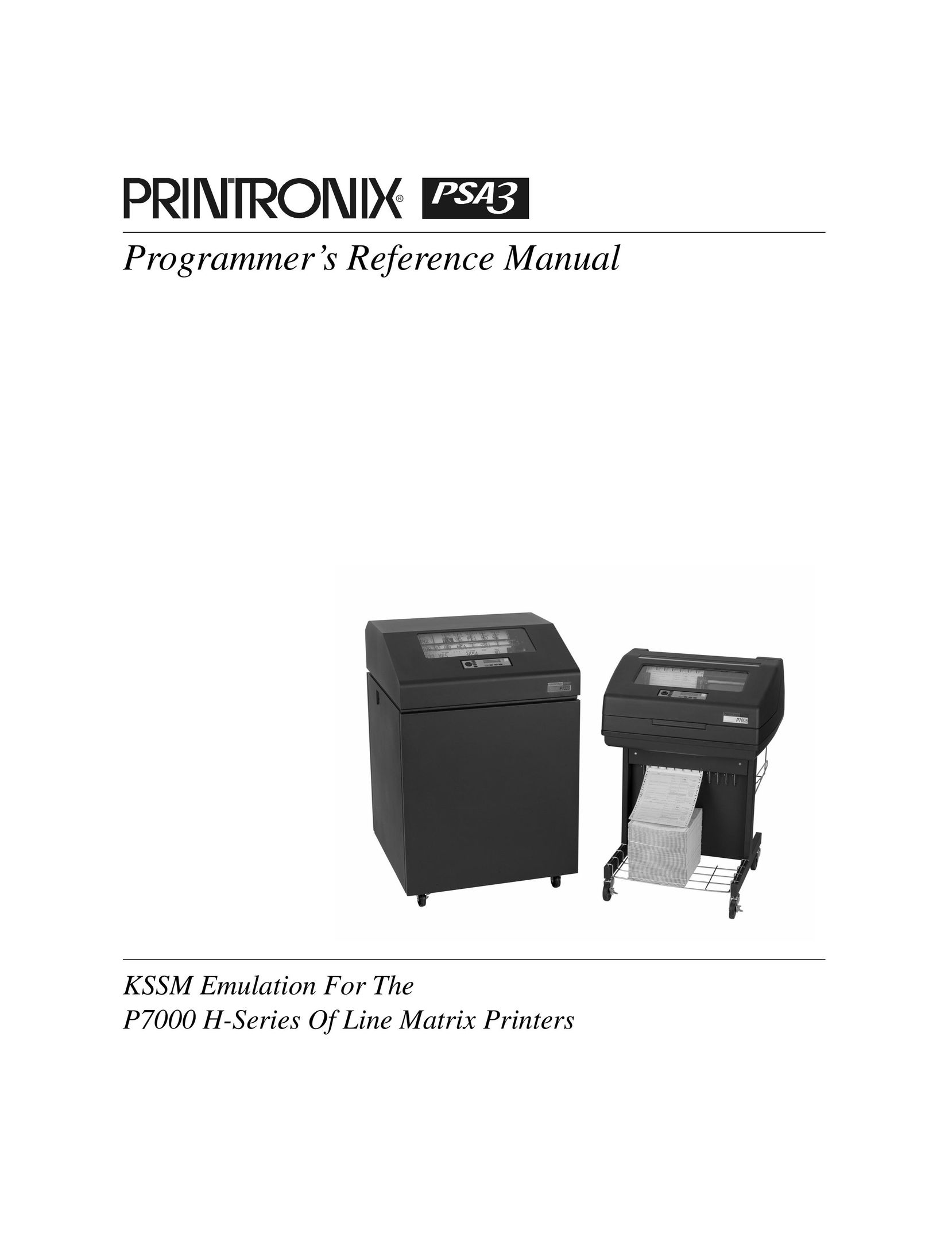 Printronix PSA3 Printer User Manual