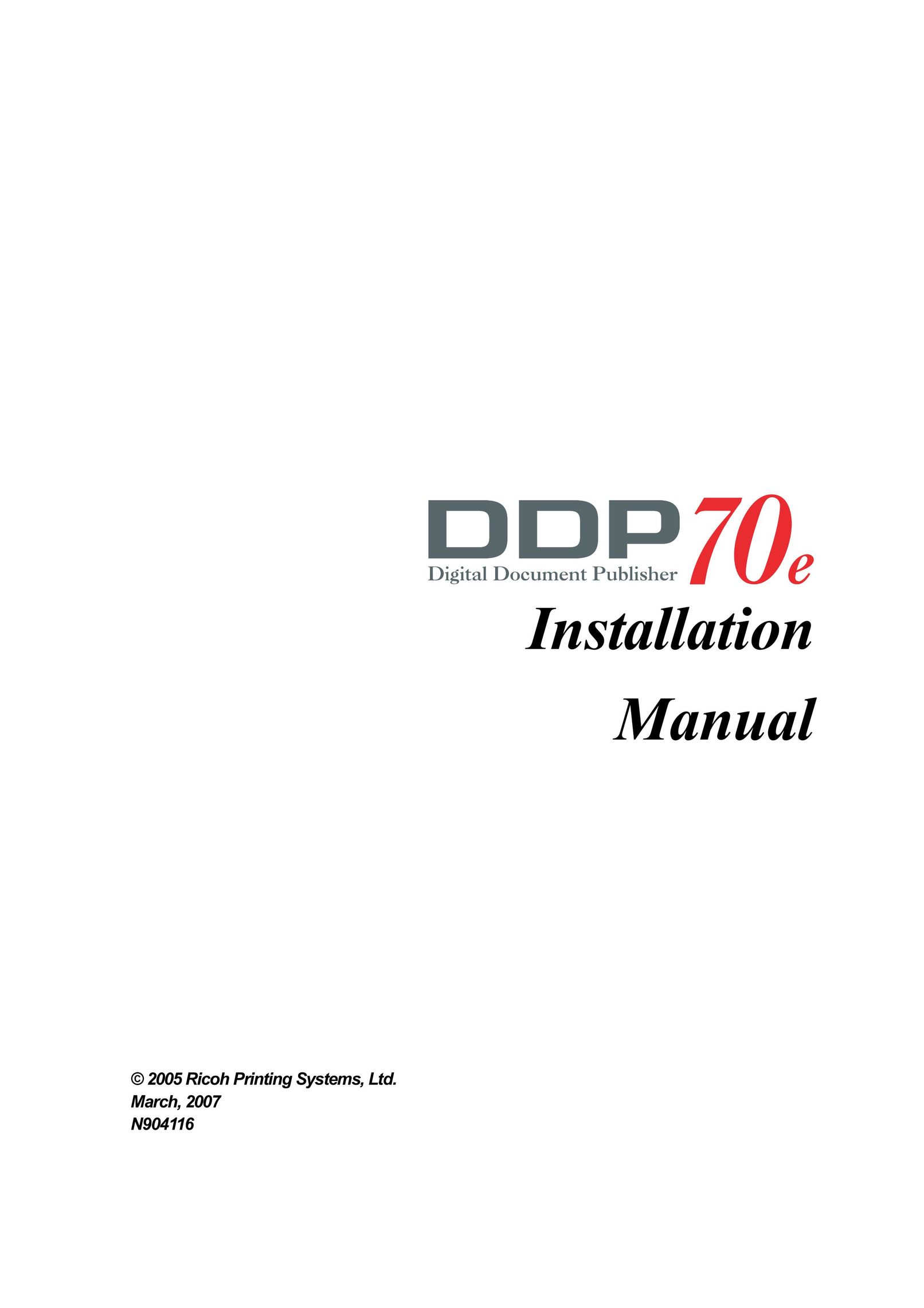 Ricoh 70E Printer User Manual