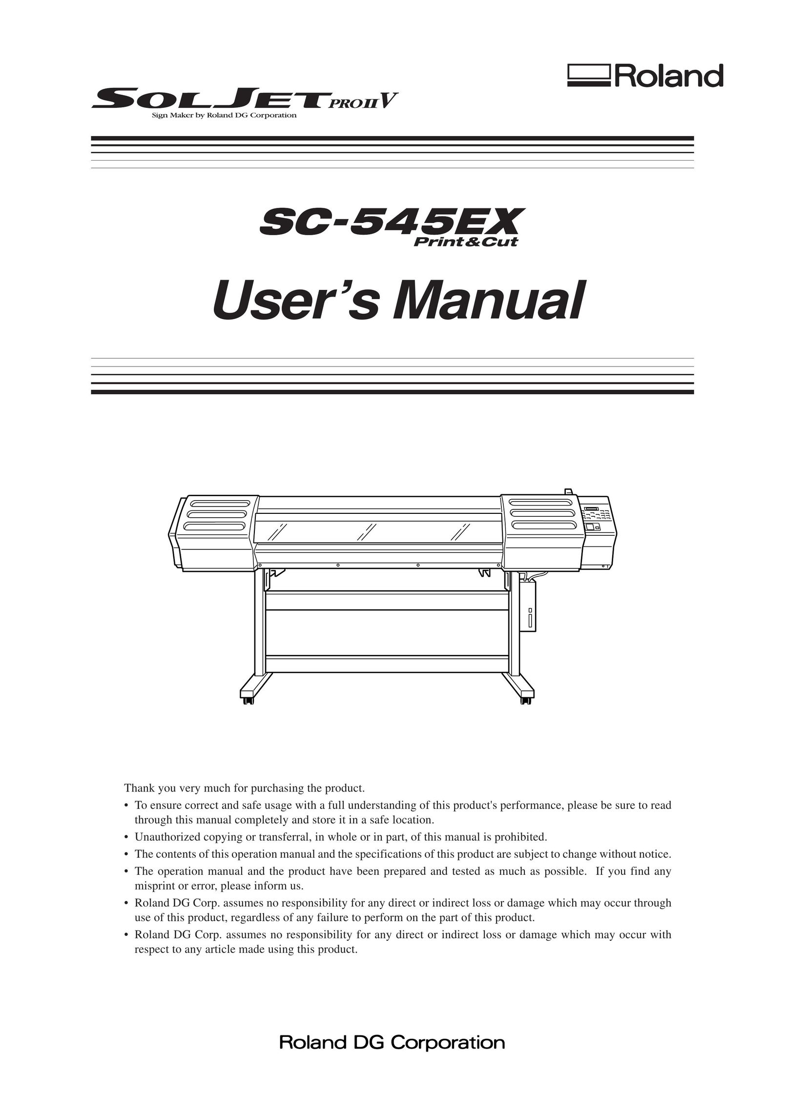 Roland SC-545EX Printer User Manual