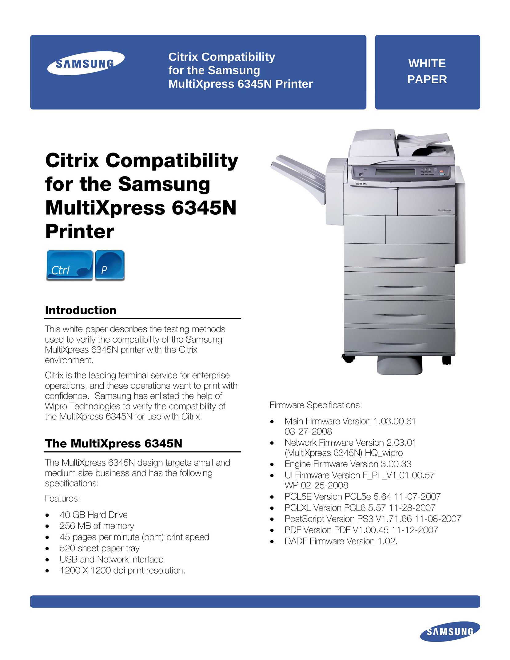 Samsung 6345N Printer User Manual