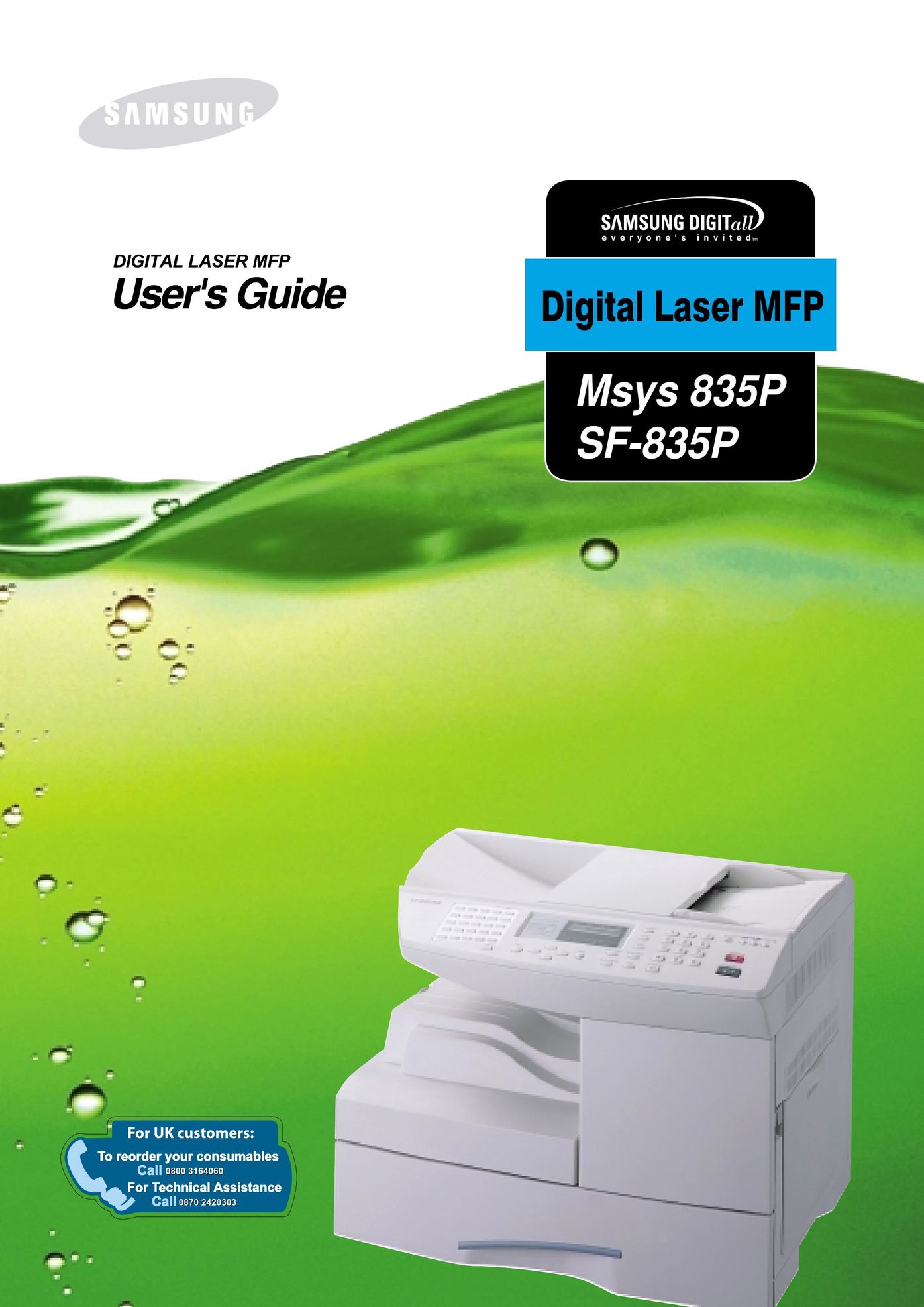 Samsung 835P Printer User Manual