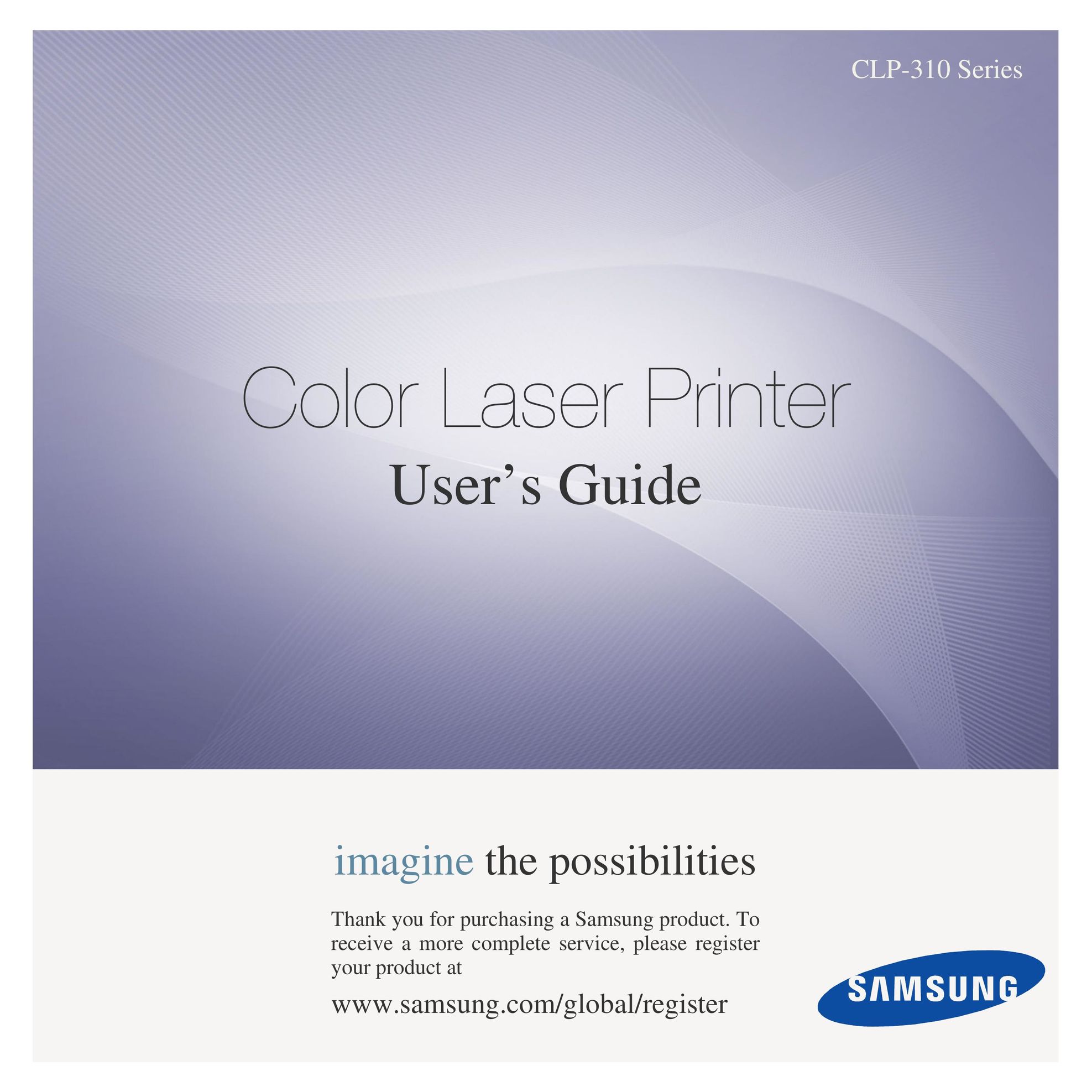 Samsung CLP-310XAA Printer User Manual