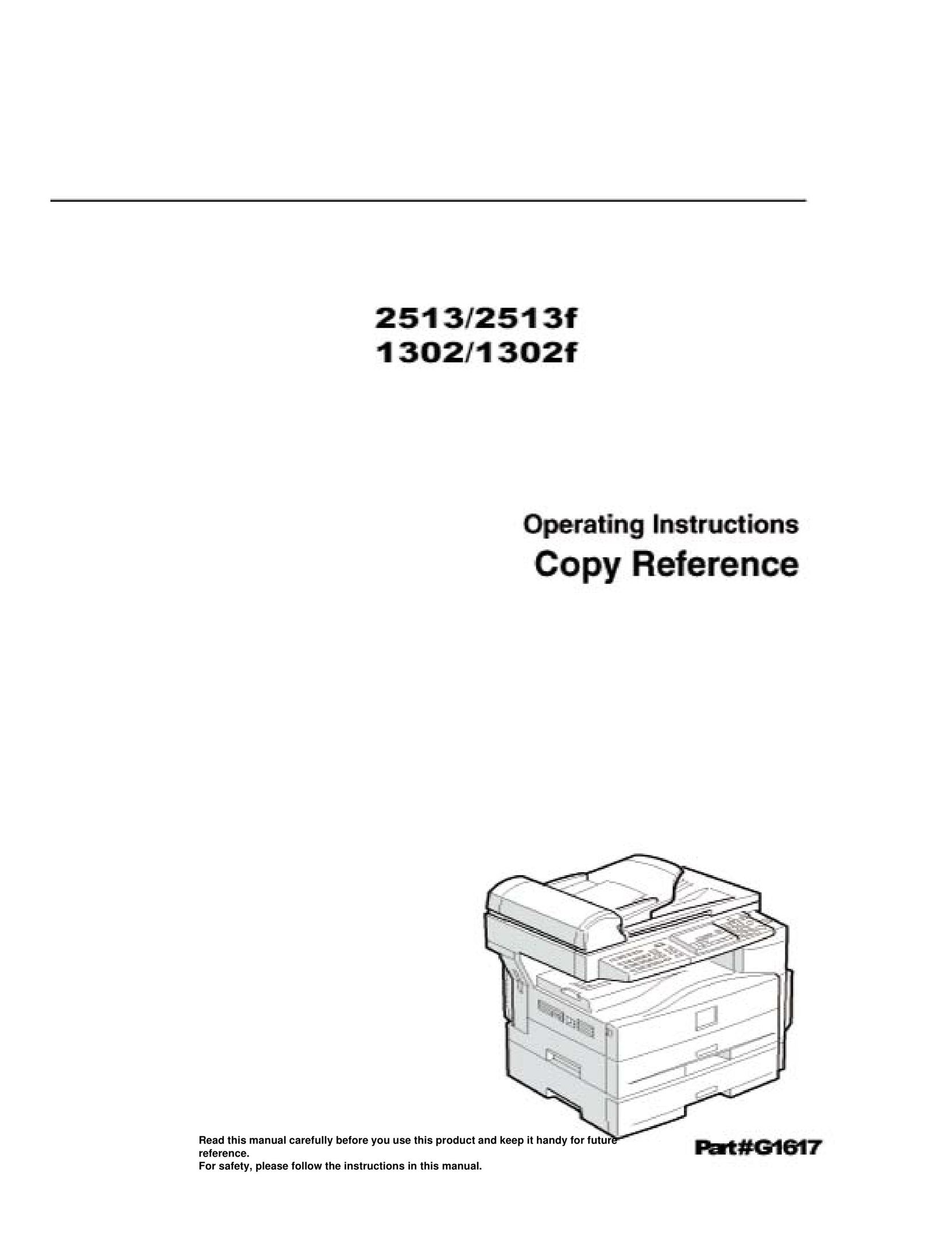 Savin 2513f Printer User Manual