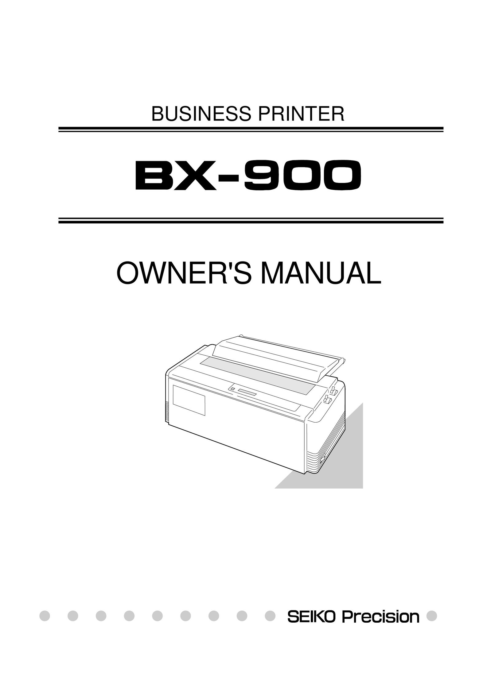 Seiko BX-900 Printer User Manual
