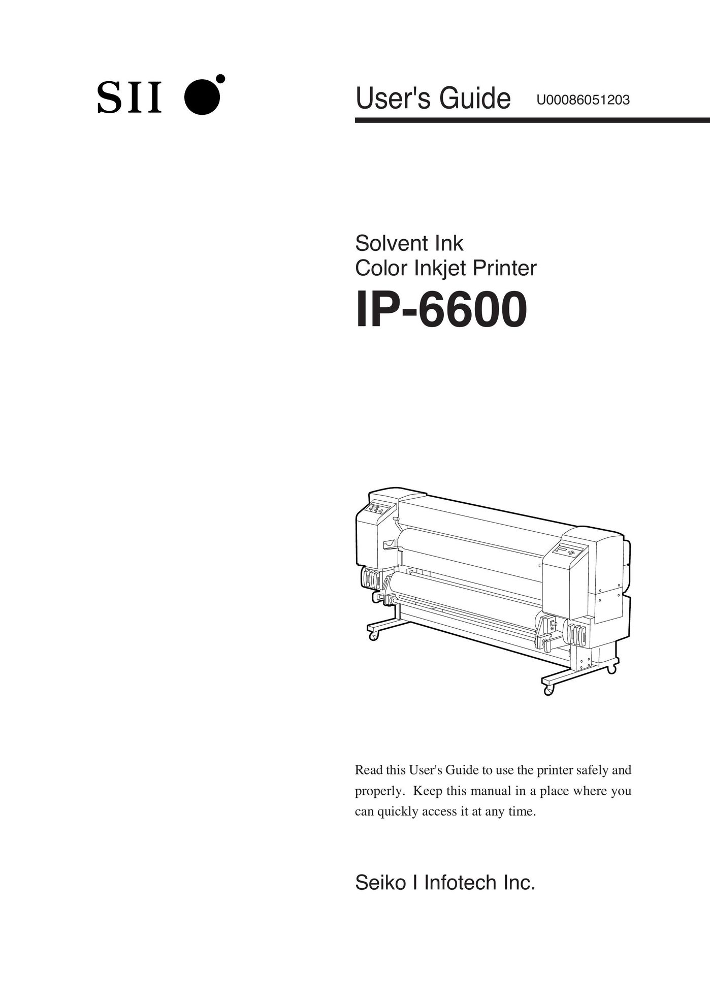 Seiko Group IP-6600 Printer User Manual