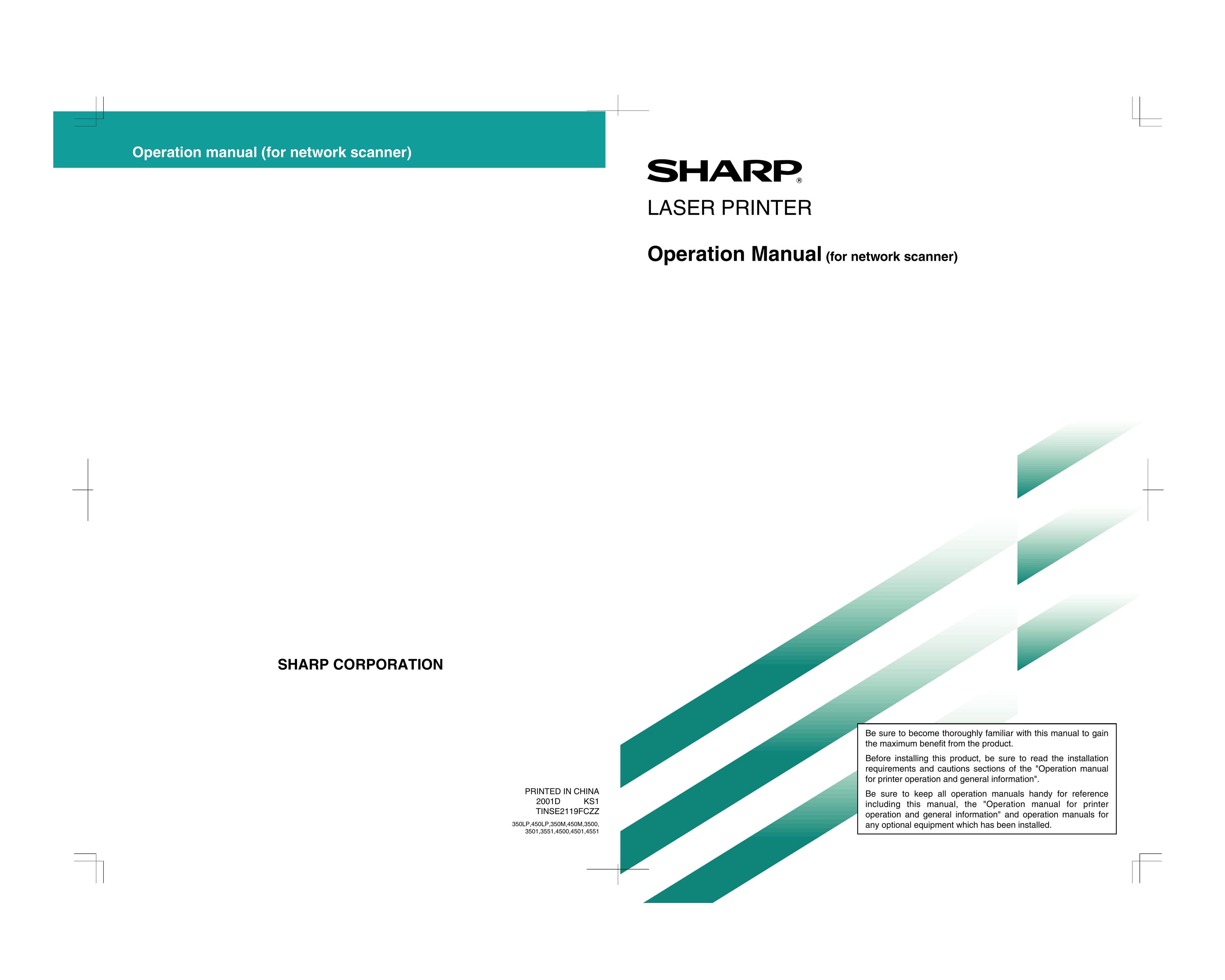 Sharp 350M Printer User Manual