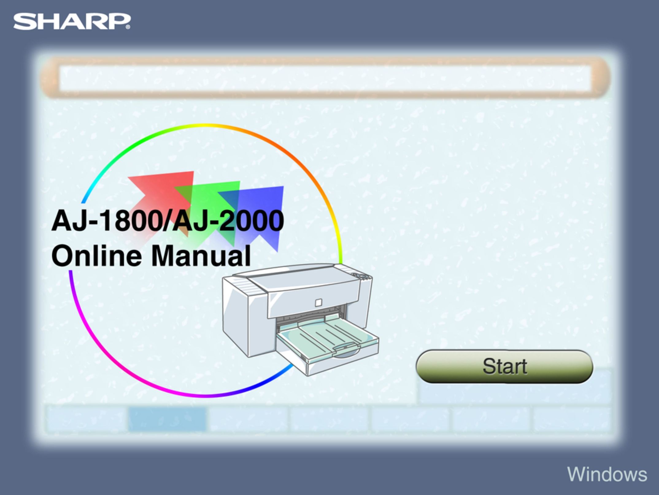 Sharp AJ-1800 Printer User Manual