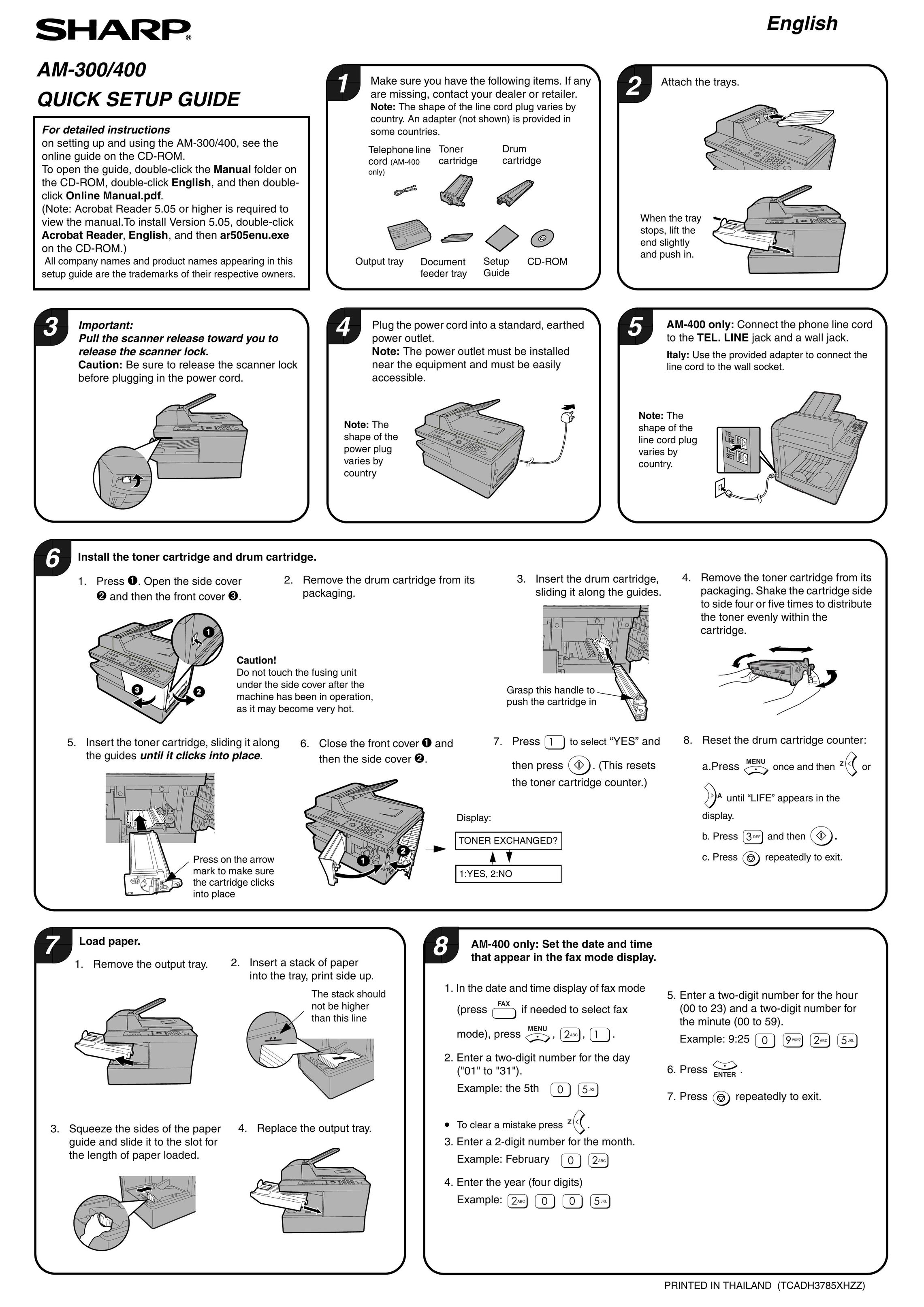 Sharp AM-400 Printer User Manual