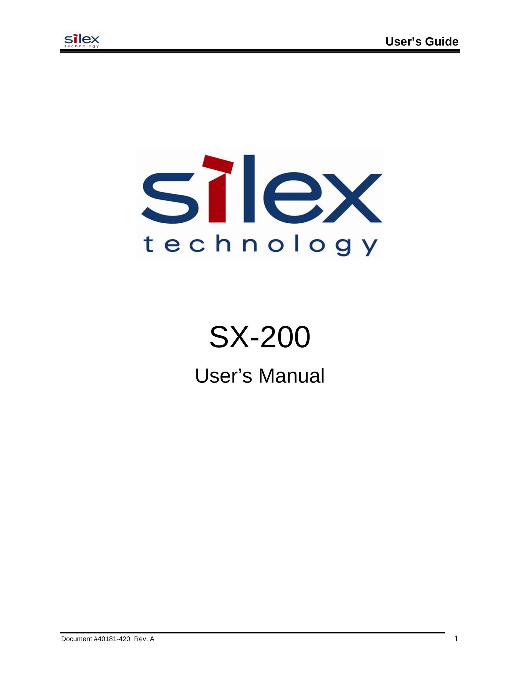 Silex technology SX-200 Printer User Manual