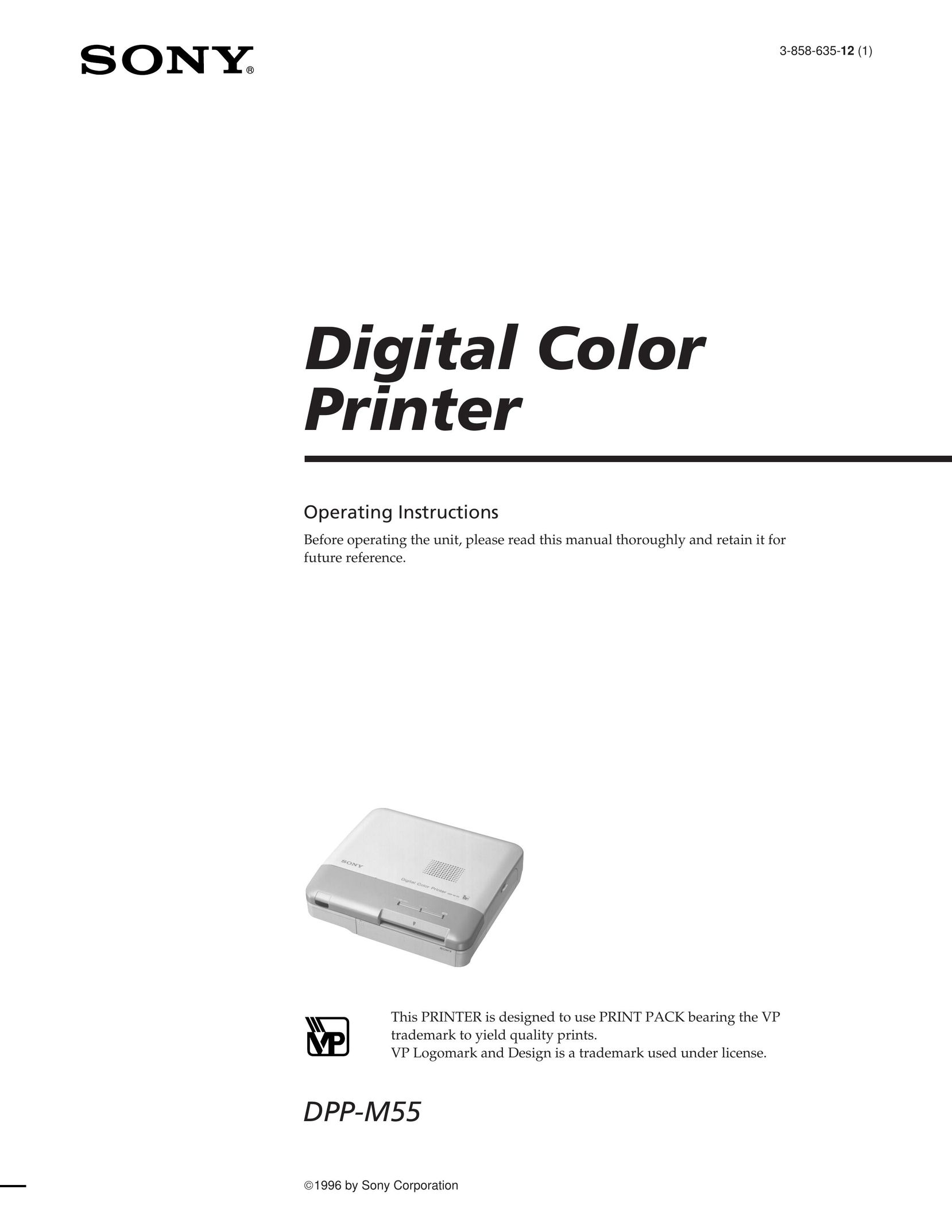 Sony DPP-M55 Printer User Manual