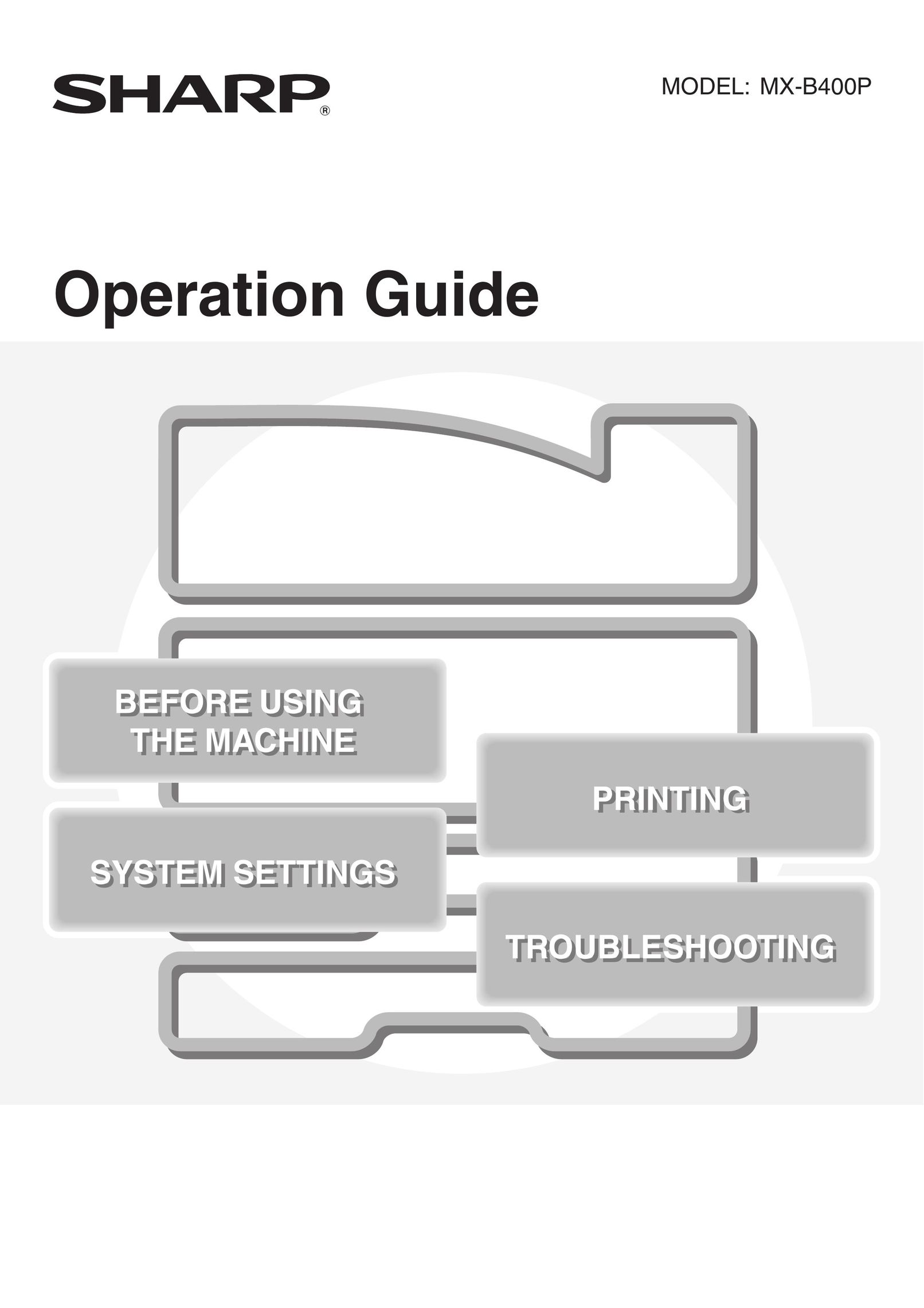 Sony MX-B400P Printer User Manual