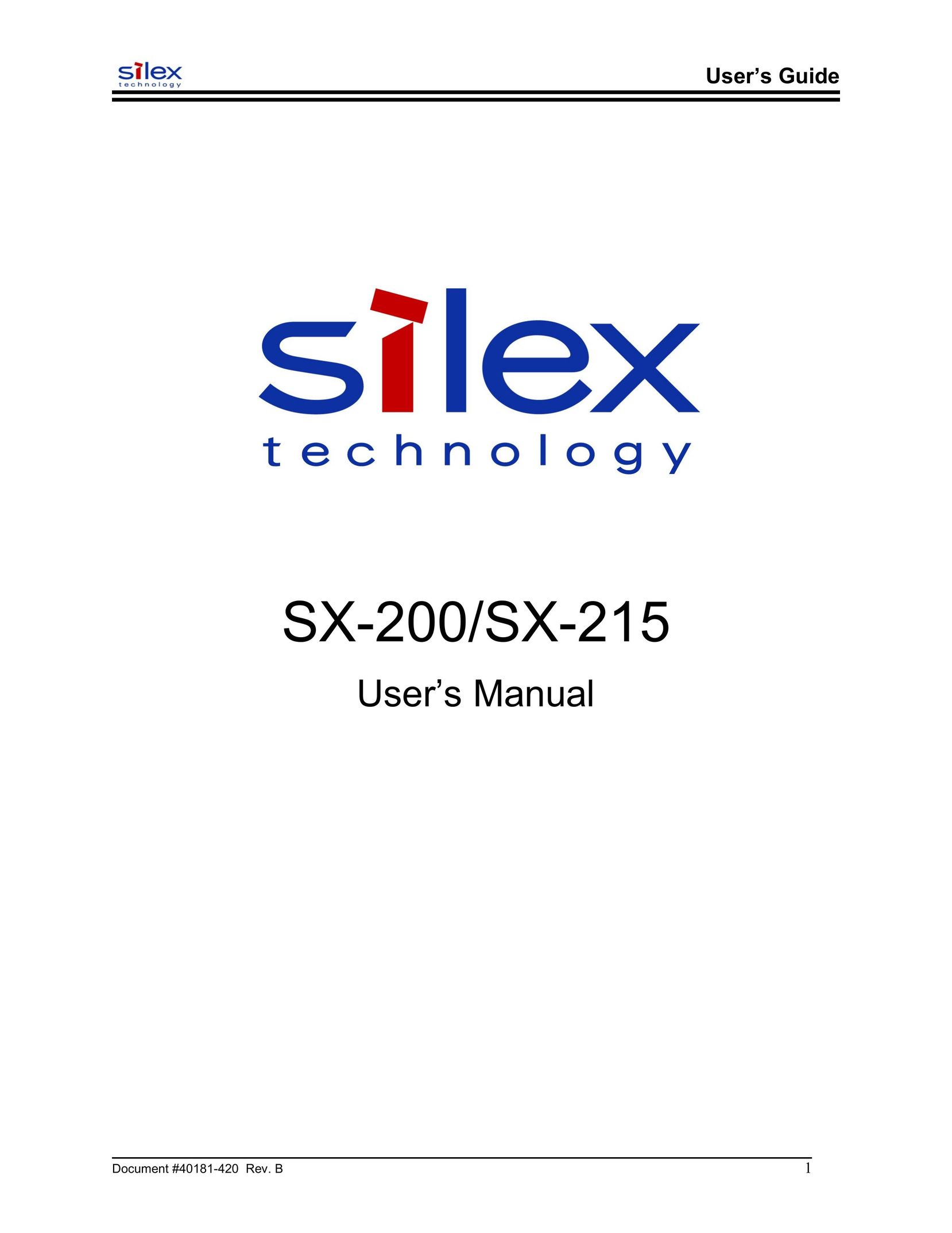 Sony SX-215 Printer User Manual