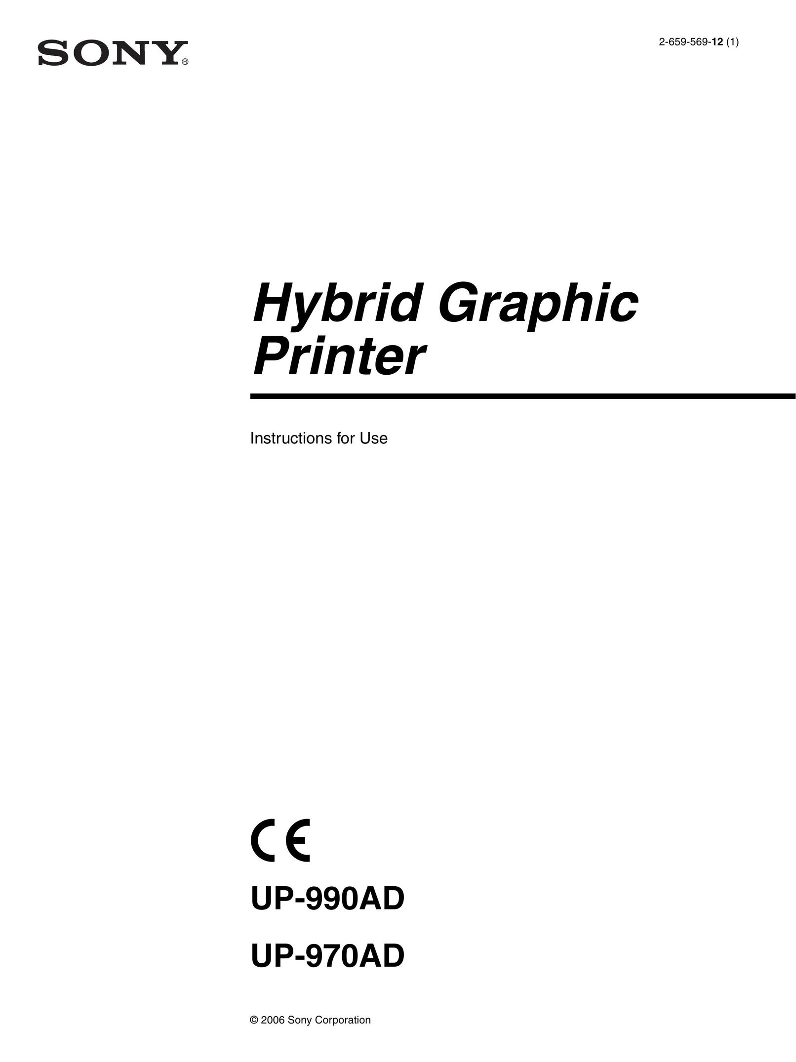 Sony UP-970AD Printer User Manual