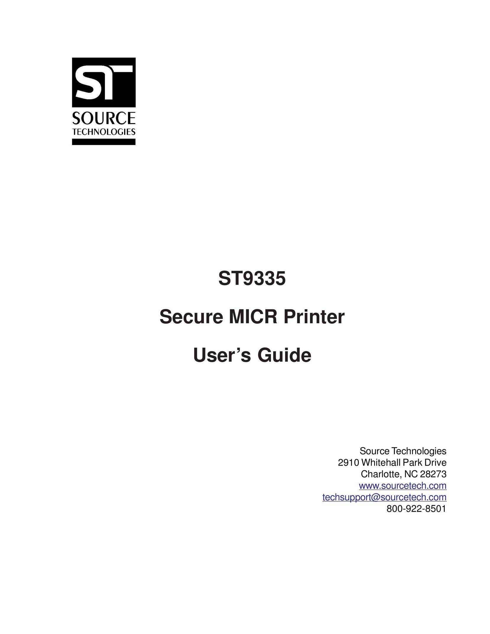 Source Technologies ST9335 Printer User Manual
