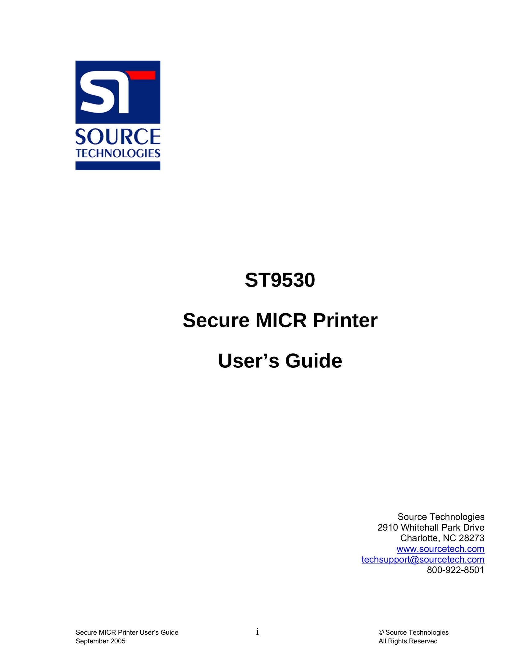 Source Technologies ST9530 Printer User Manual