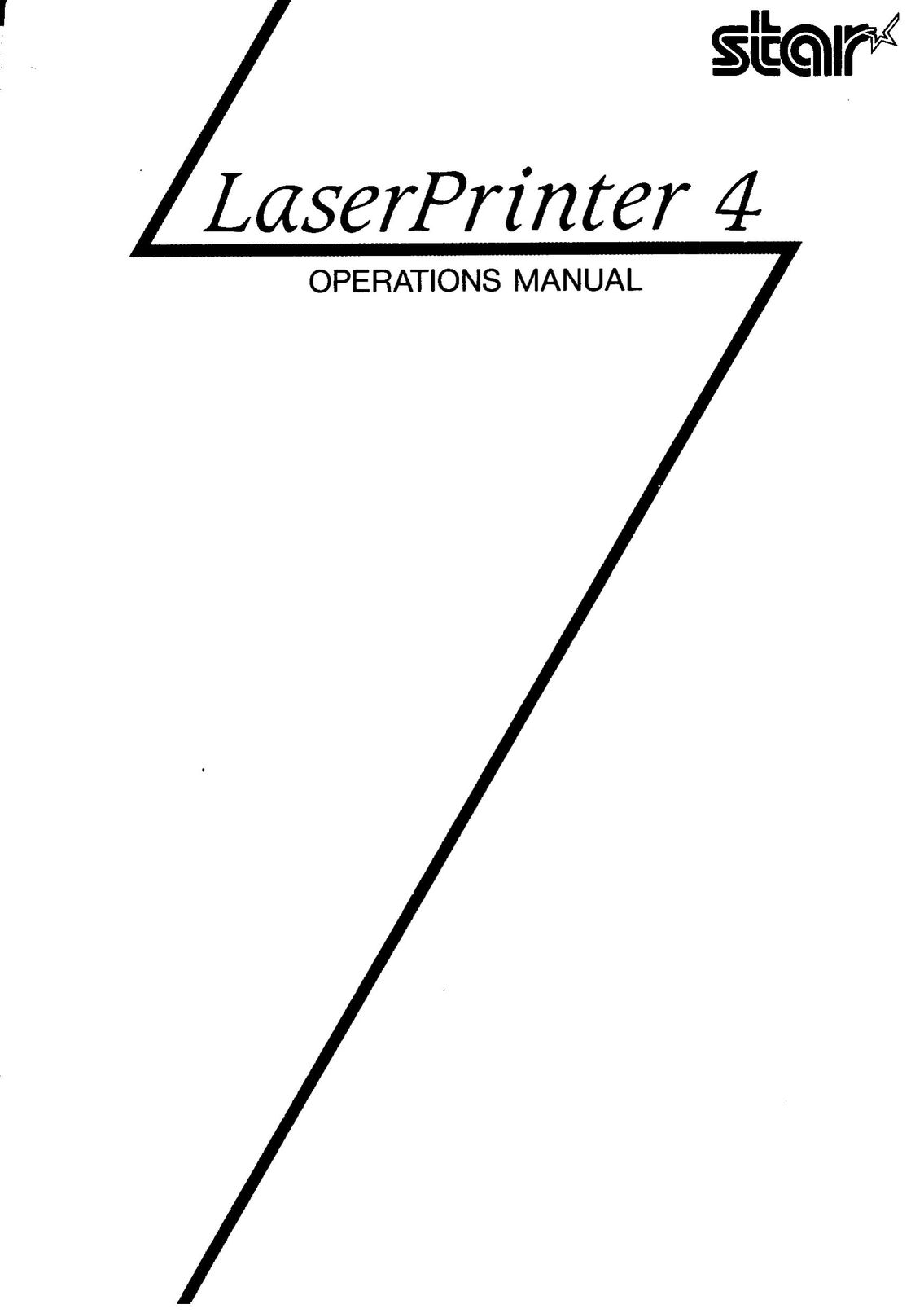 Star Micronics LaserPrinter4 Printer User Manual
